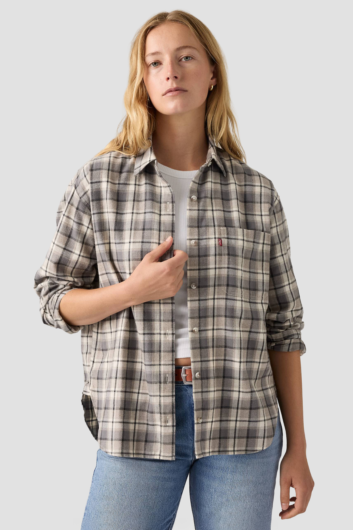 Жіноча сіра картата сорочка Levi’s® 003OZ;0005