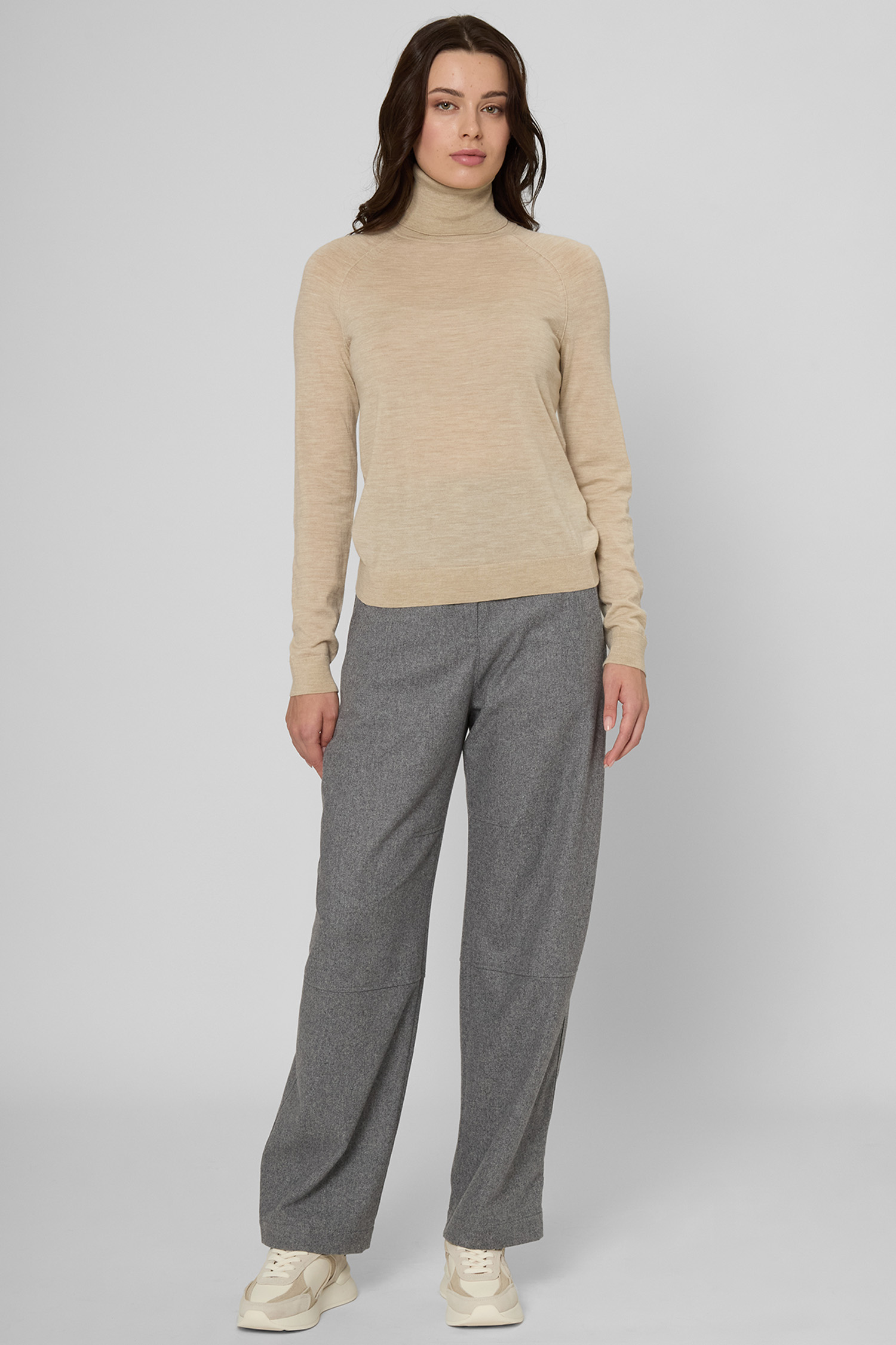 Женский бежевый шерстяной гольф BOSS 50548298;276