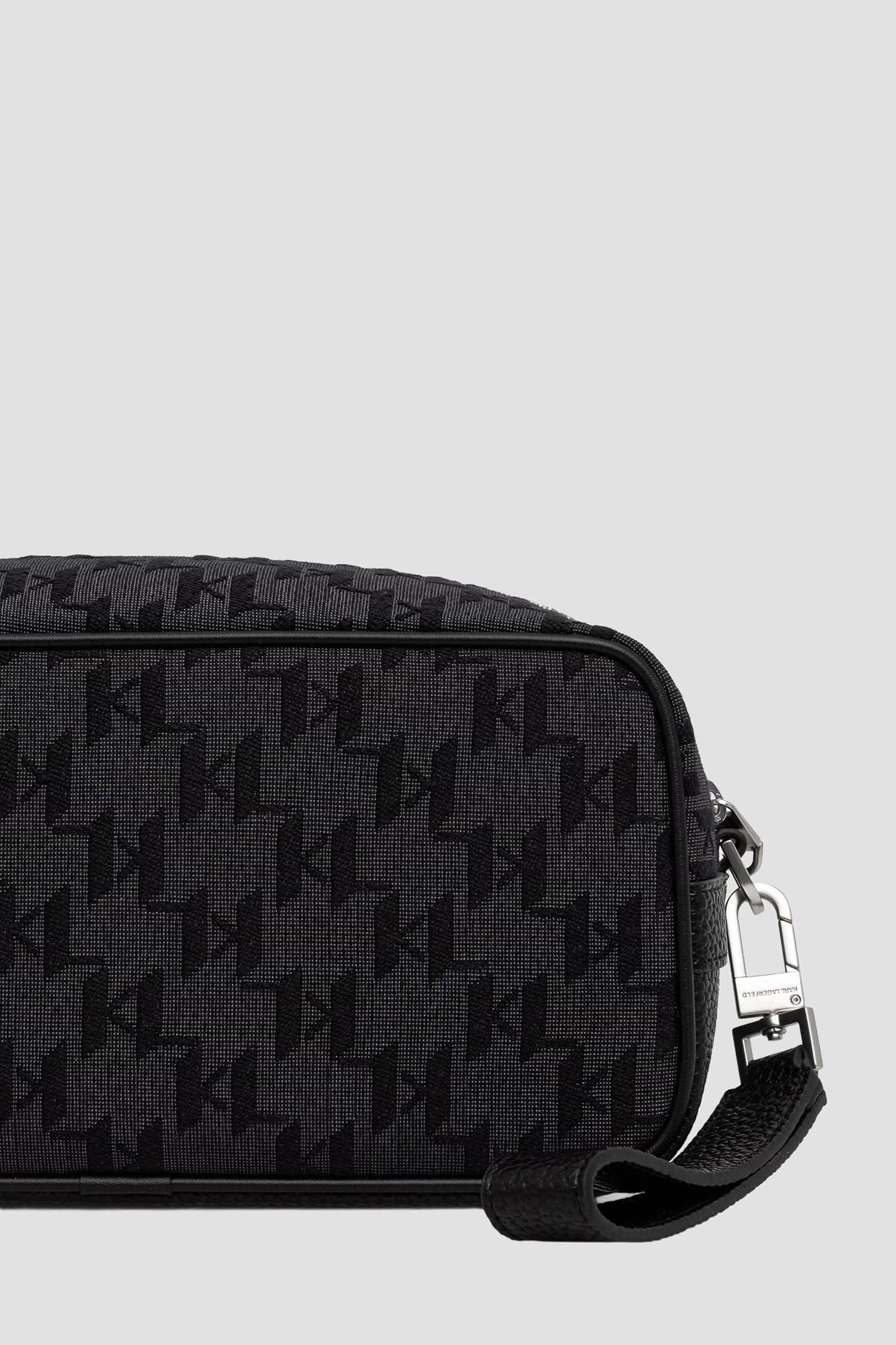 Чоловічий темно-сірий несесер з візерунком Karl Lagerfeld B3M32069;999
