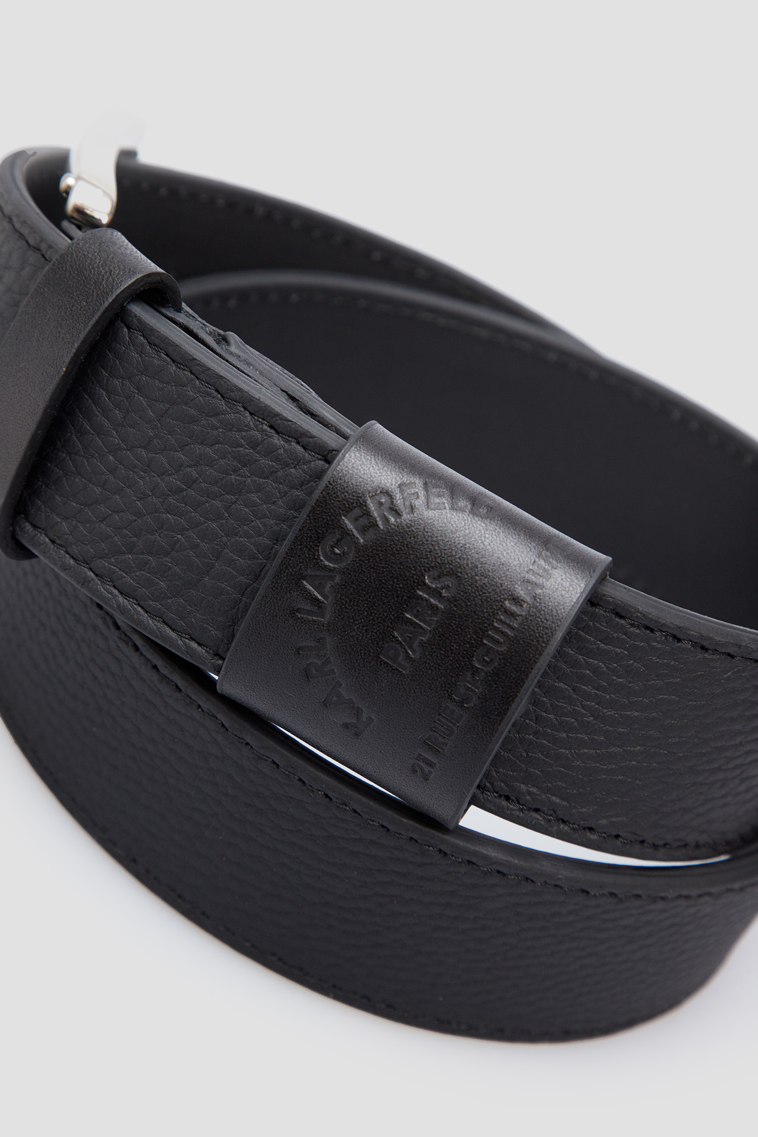 Чоловічий чорний шкіряний ремінь Karl Lagerfeld 542451.815300;990