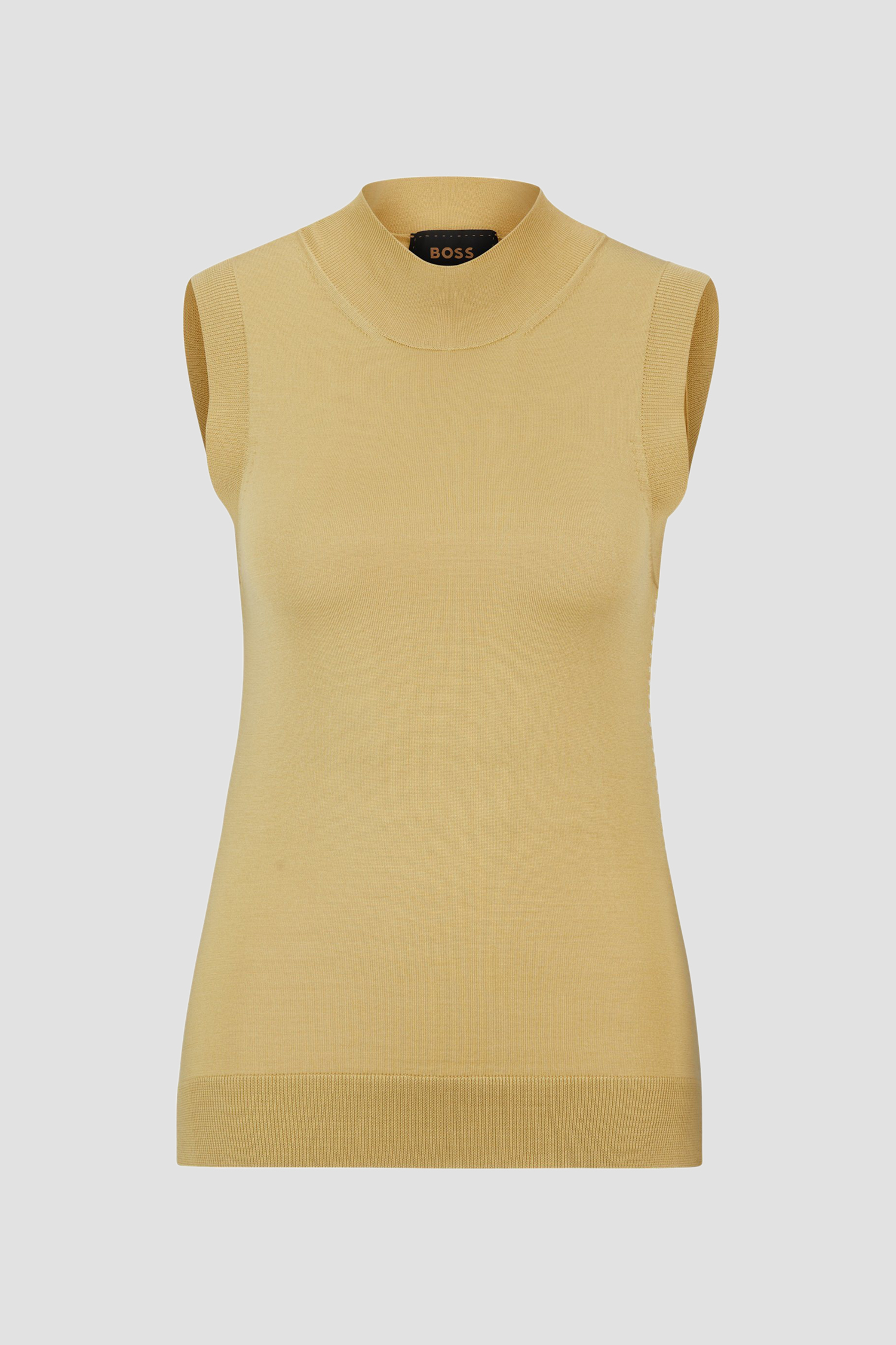 Жіночий бежевий шовковий топ BOSS 50514200;754