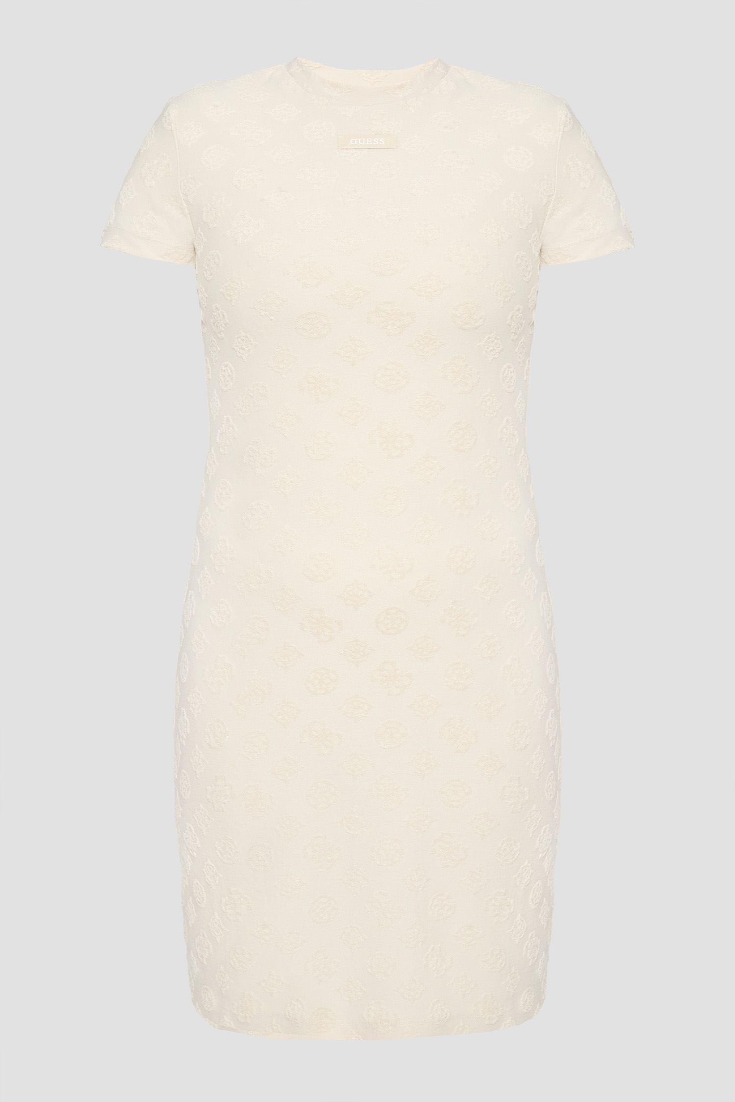 Женское бежевое платье с узором Guess V5GK07.KCT02;FNFN