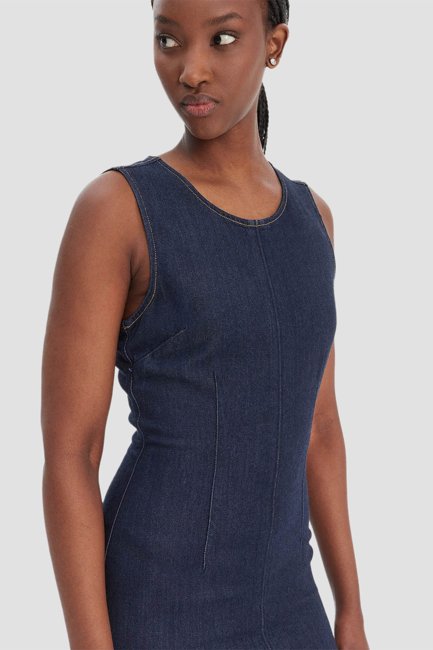 Жіноча темно-синя джинсова сукня Guess W6RK72.D6980;OKLN