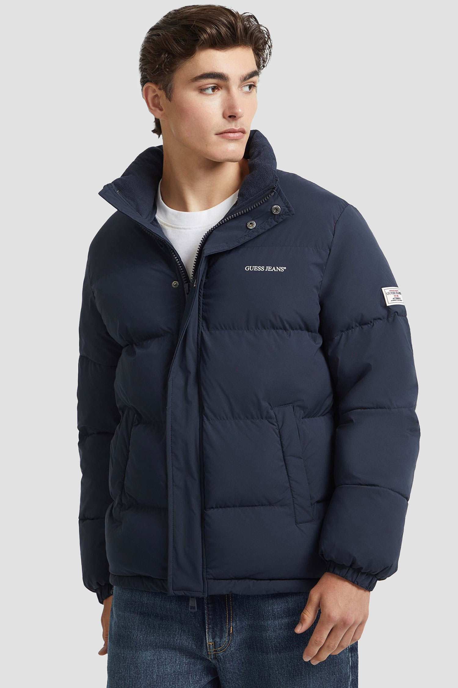 Мужская темно-синяя куртка Guess Jeans M4BL20.WGII2;A71W