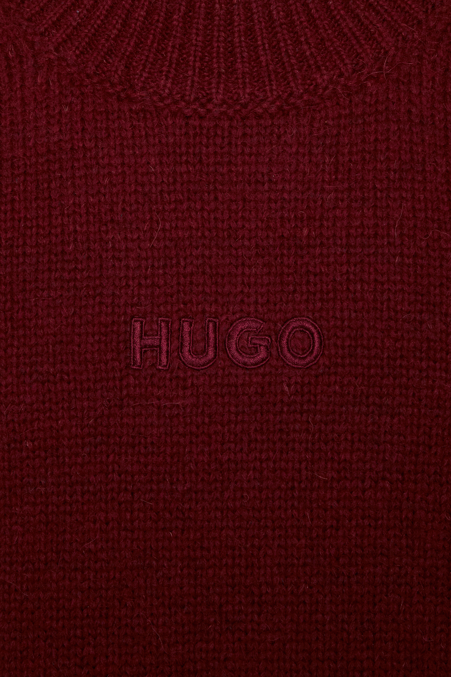 Мужской бордовый шерстяной свитер HUGO 50499970;654