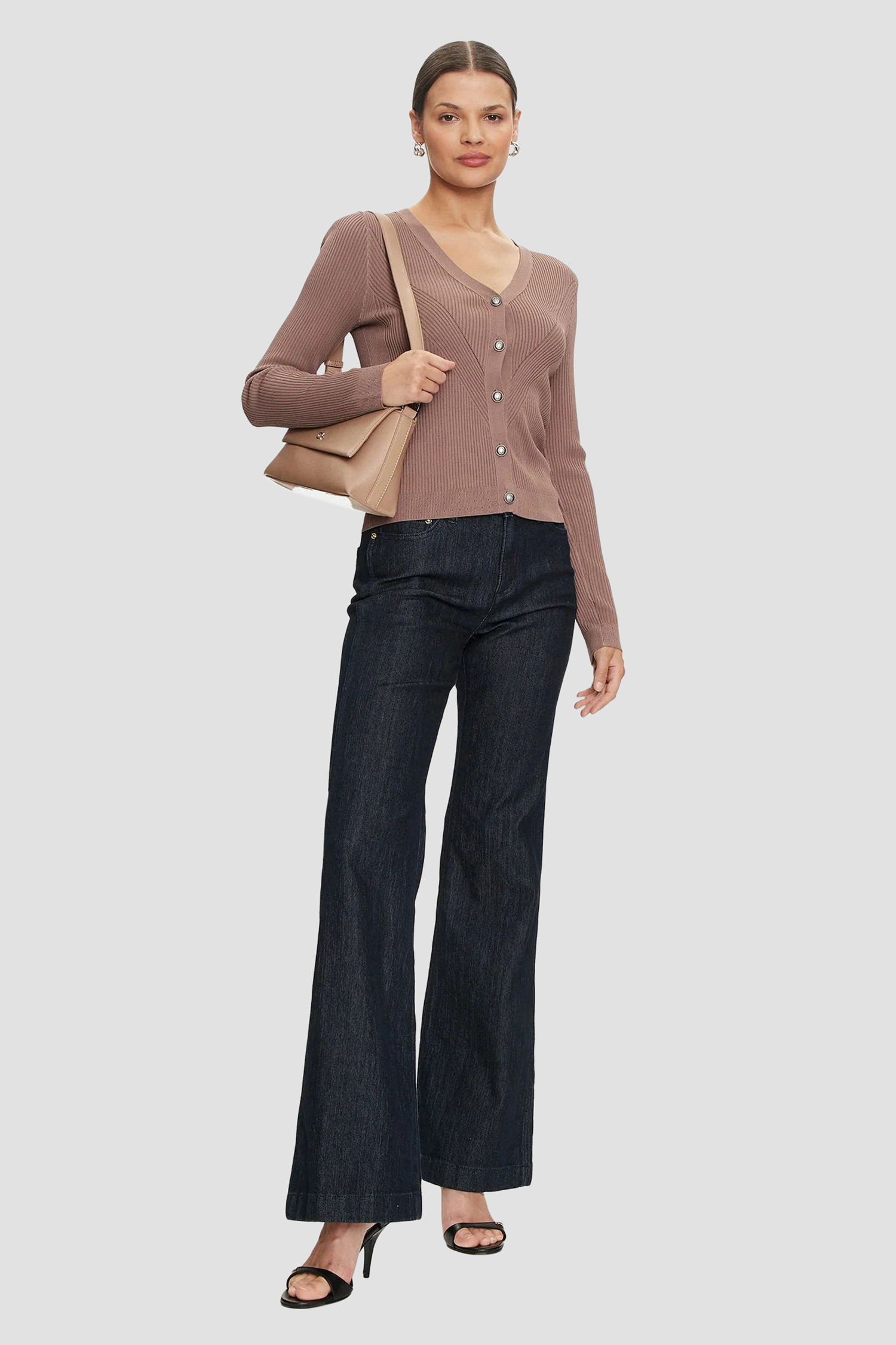 Женский коричневый кардиган Guess W4GR41.Z2U00;G9K6