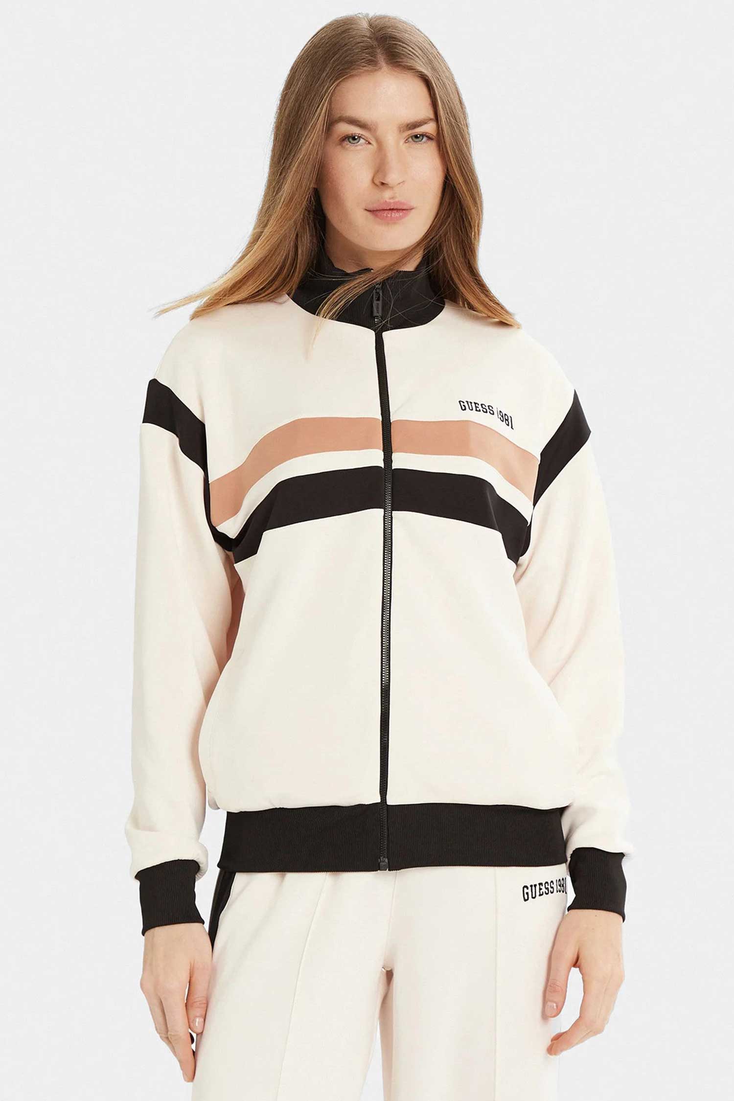 Жіноча біла спортивна кофта Guess V5RQ00.KCO72;G6F4