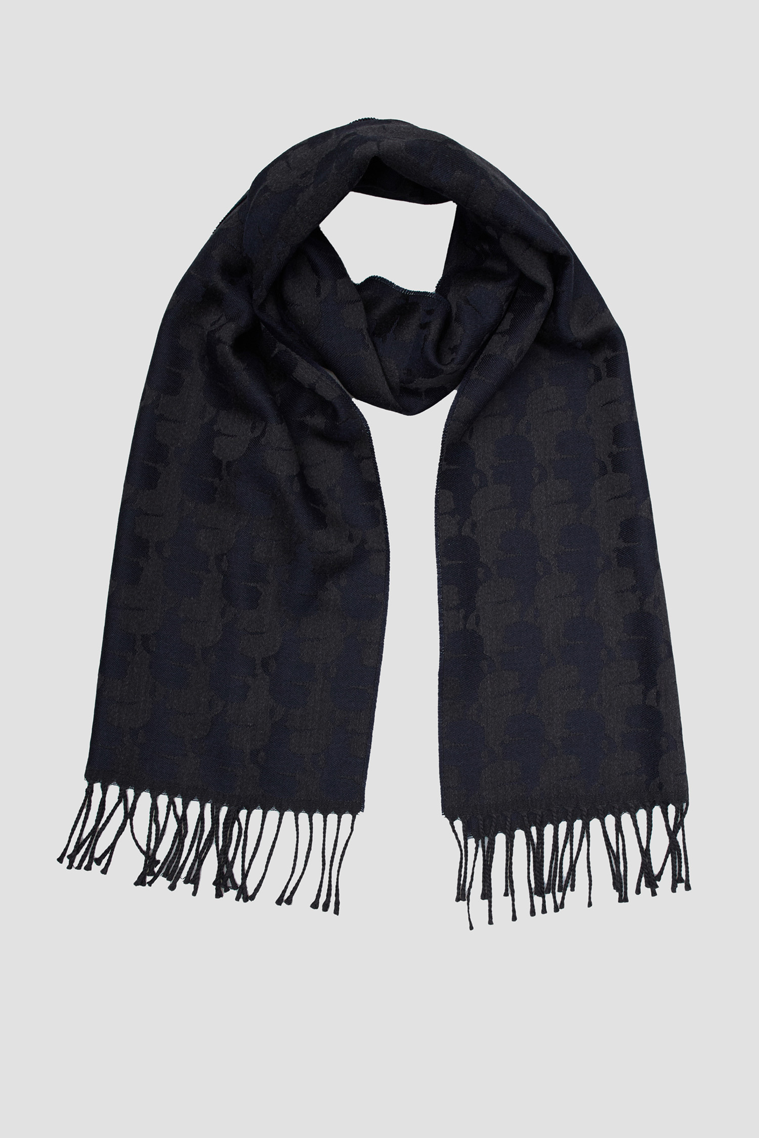 Мужской шерстяной шарф с узором Karl Lagerfeld 534132.805001;690