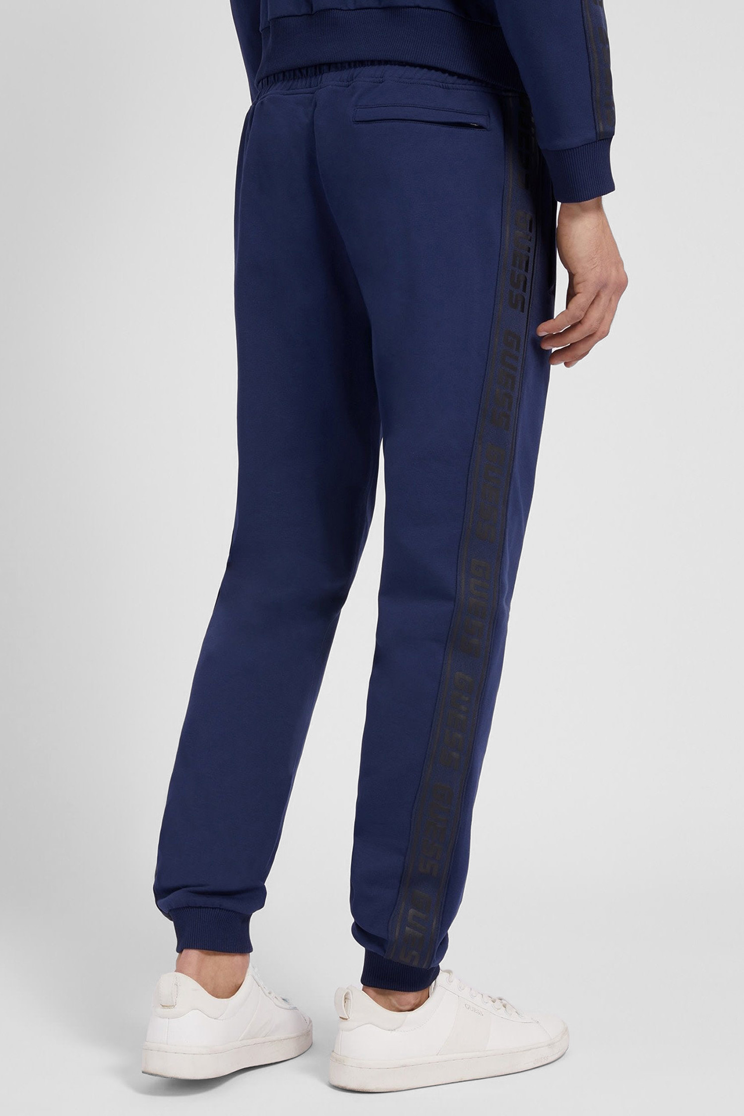 Pantaloni Della Tuta Guess Streetwear Uomo - Cotone Ed Elastan, Chiusura Con Cerniera, Vita Media - Foto 8