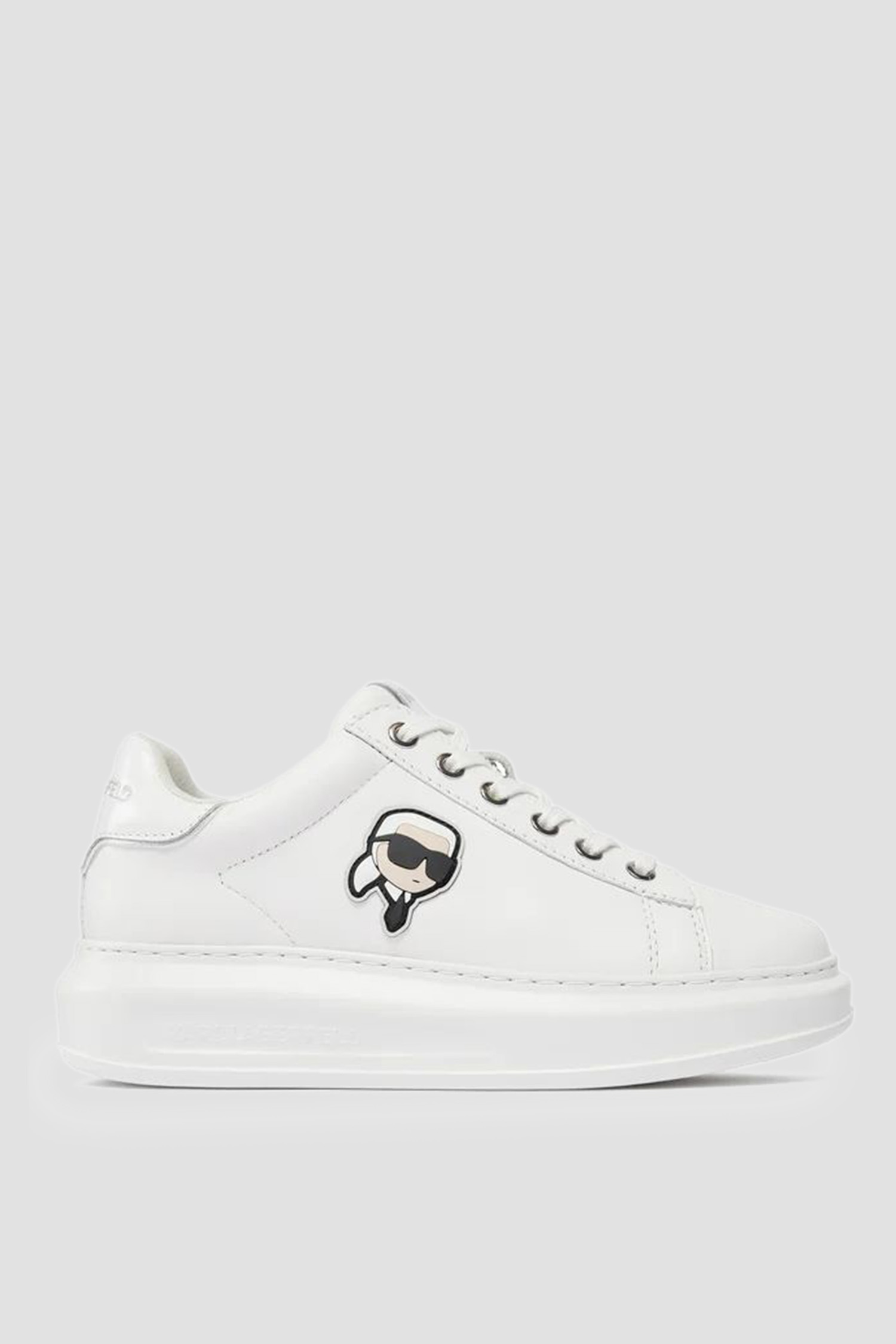 Женские белые кожаные сникерсы Karl Lagerfeld KL62530N;01W