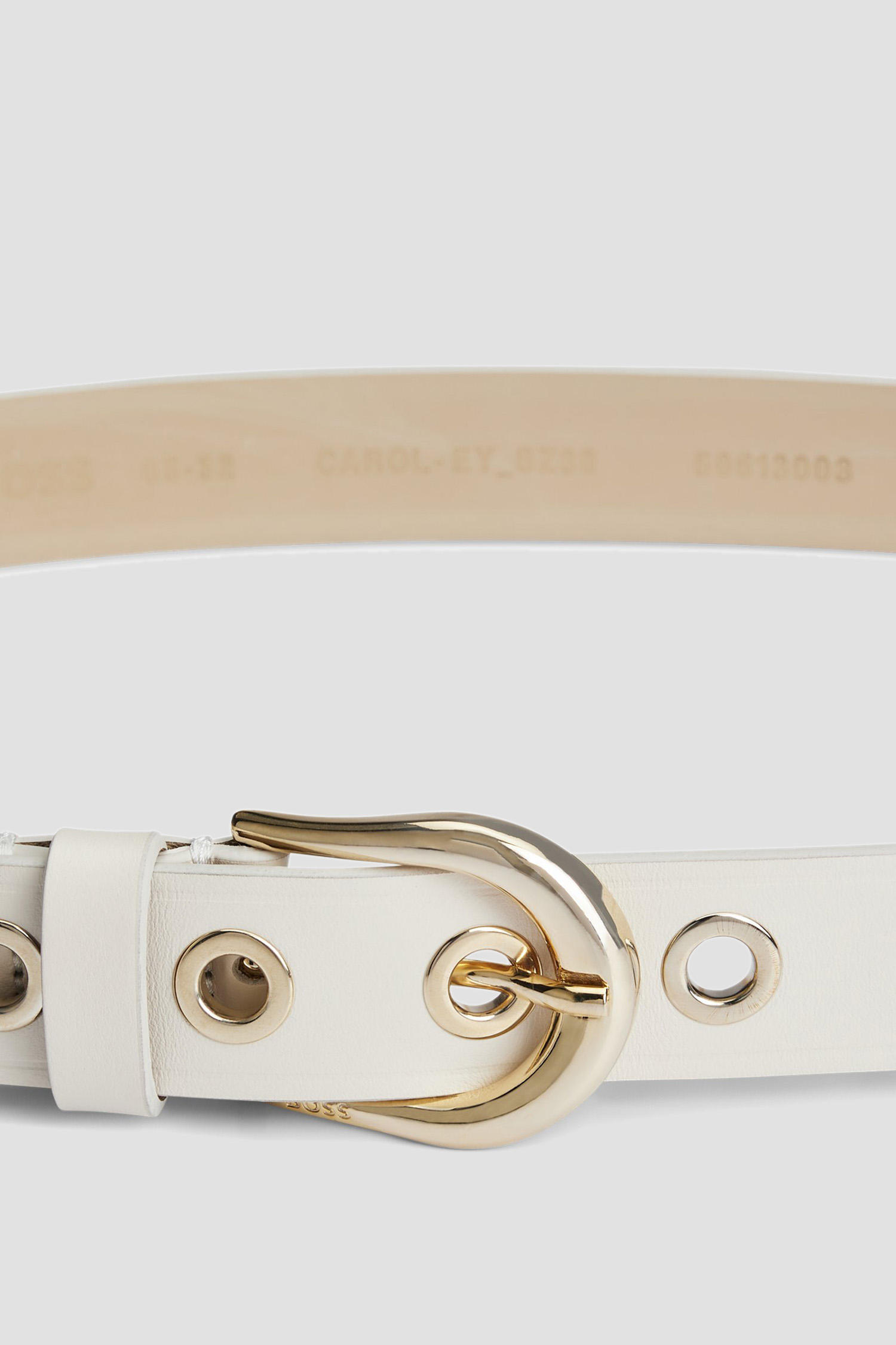 Женский белый кожный ремень BOSS 50513003;102