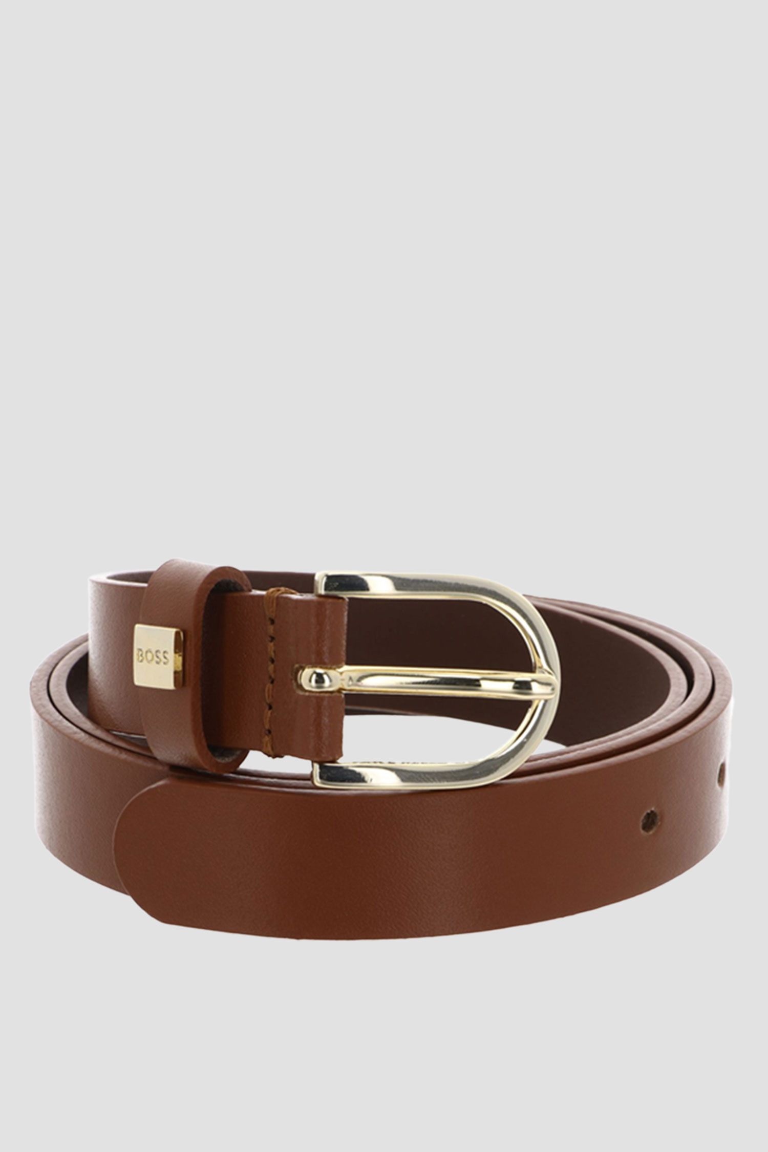 Жіночий коричневий шкіряний ремінь BOSS 50480650;215
