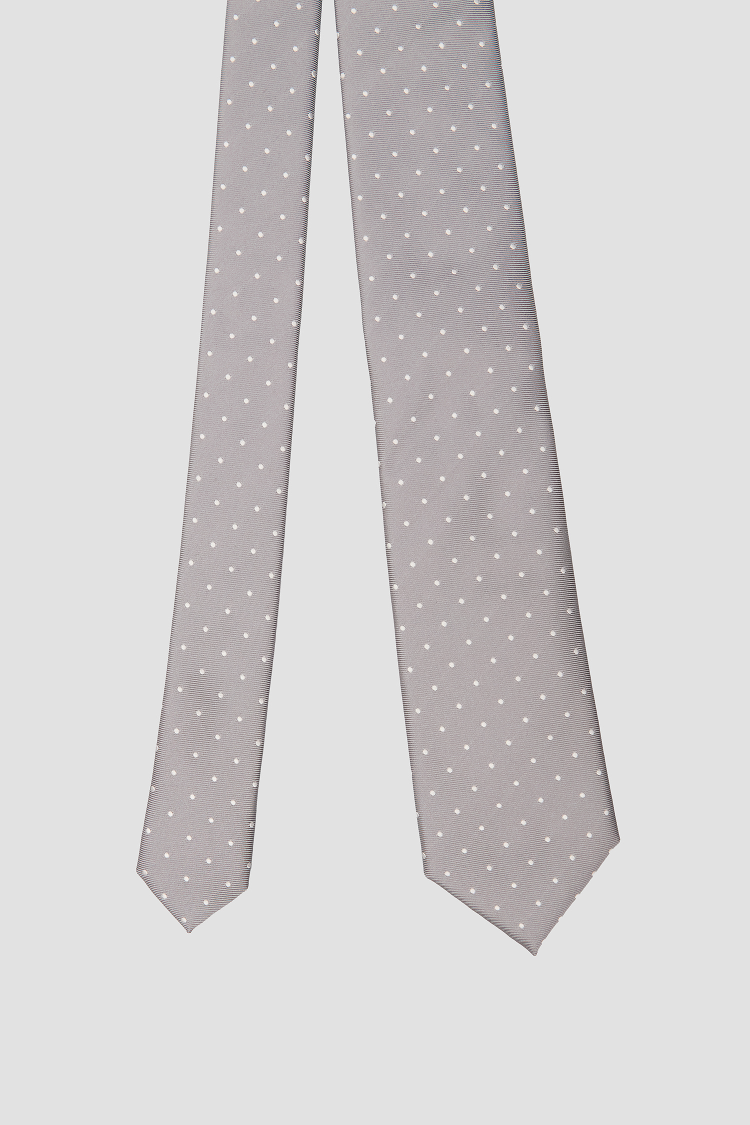 Чоловіча сіра шовкова краватка в горошок BOSS 50520978;049