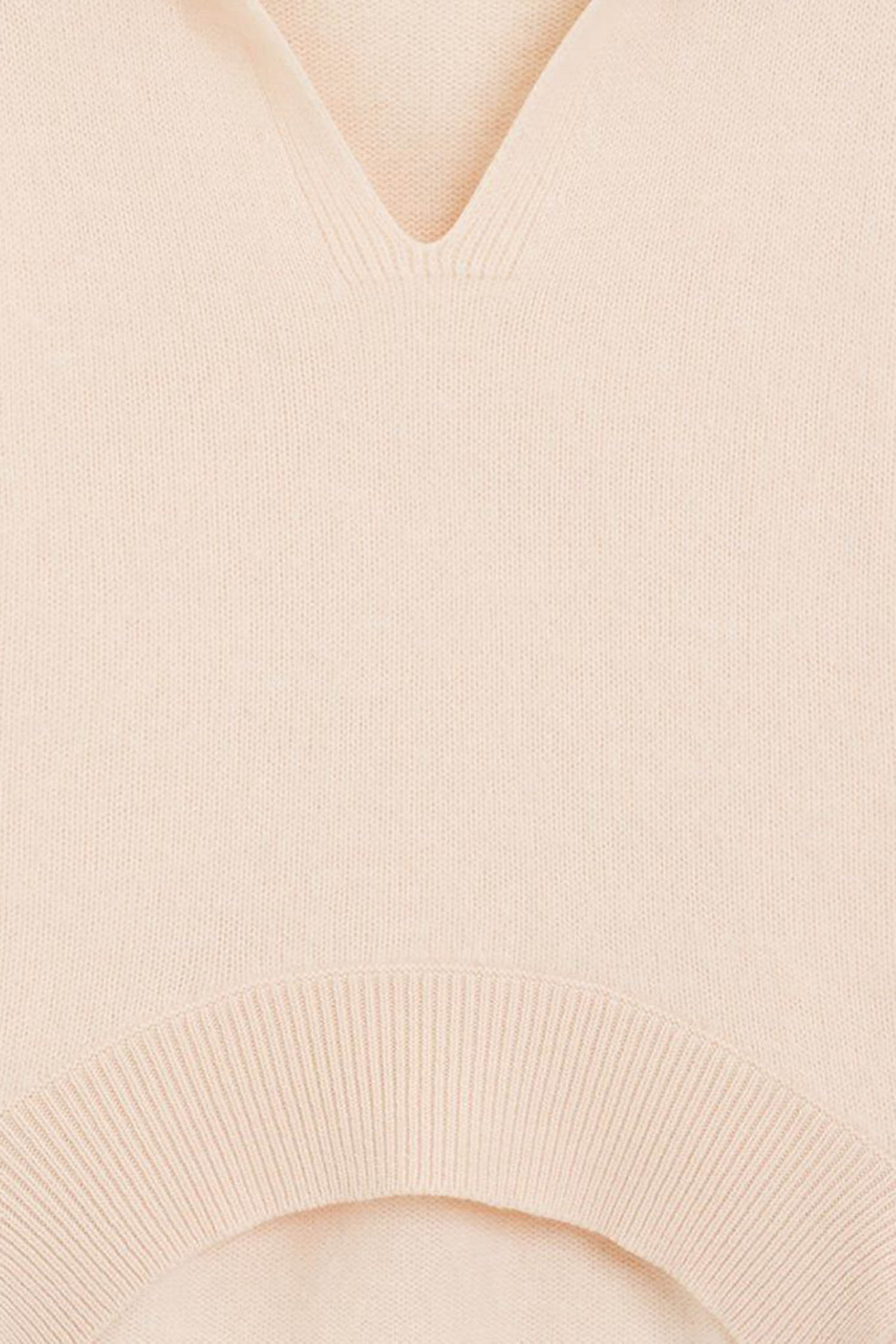 Женский пудровый шерстяной свитер BOSS 50553237;682