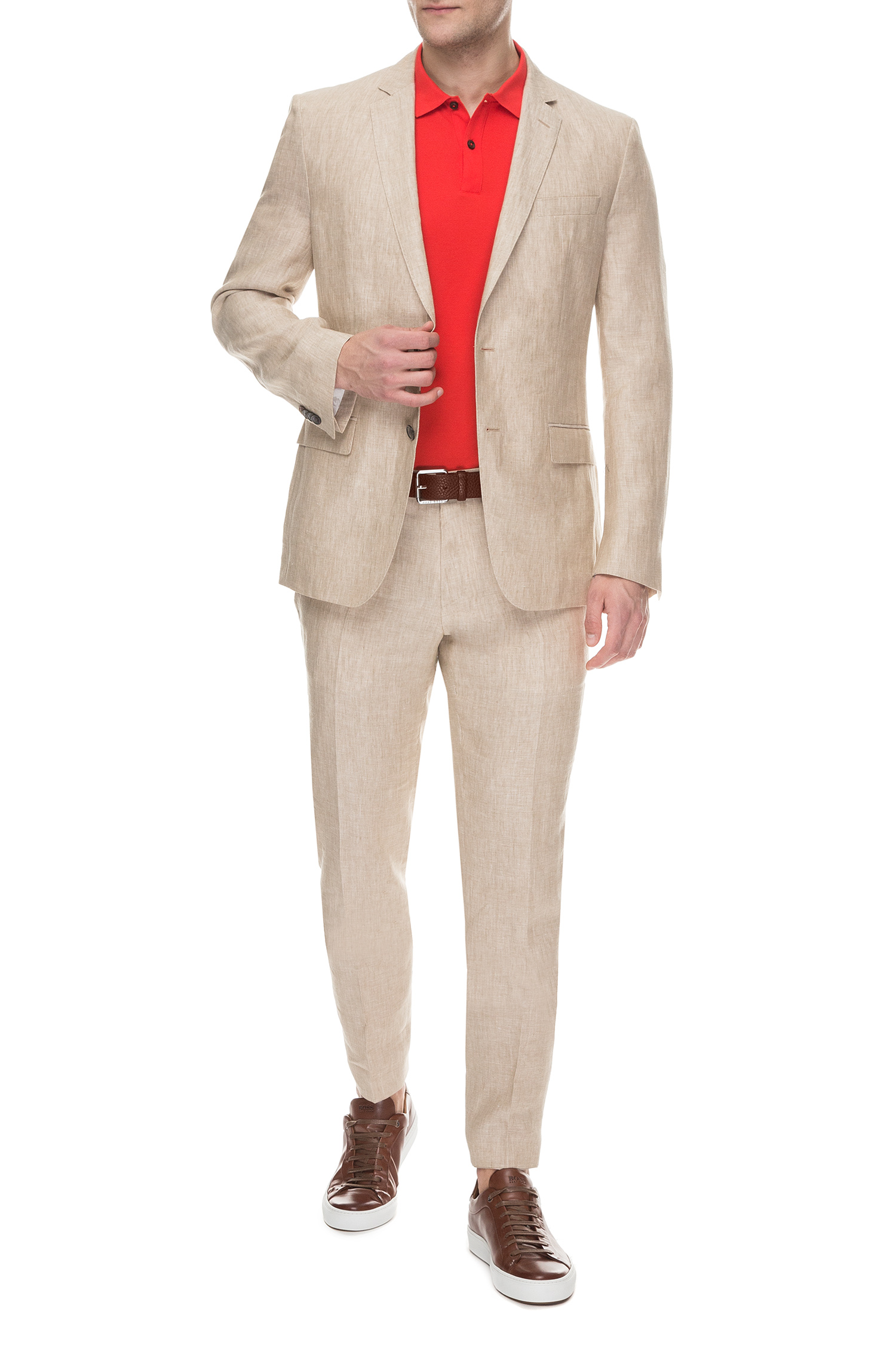 Чоловічий бежевий костюм (піджак, брюки) BOSS 50406414;275