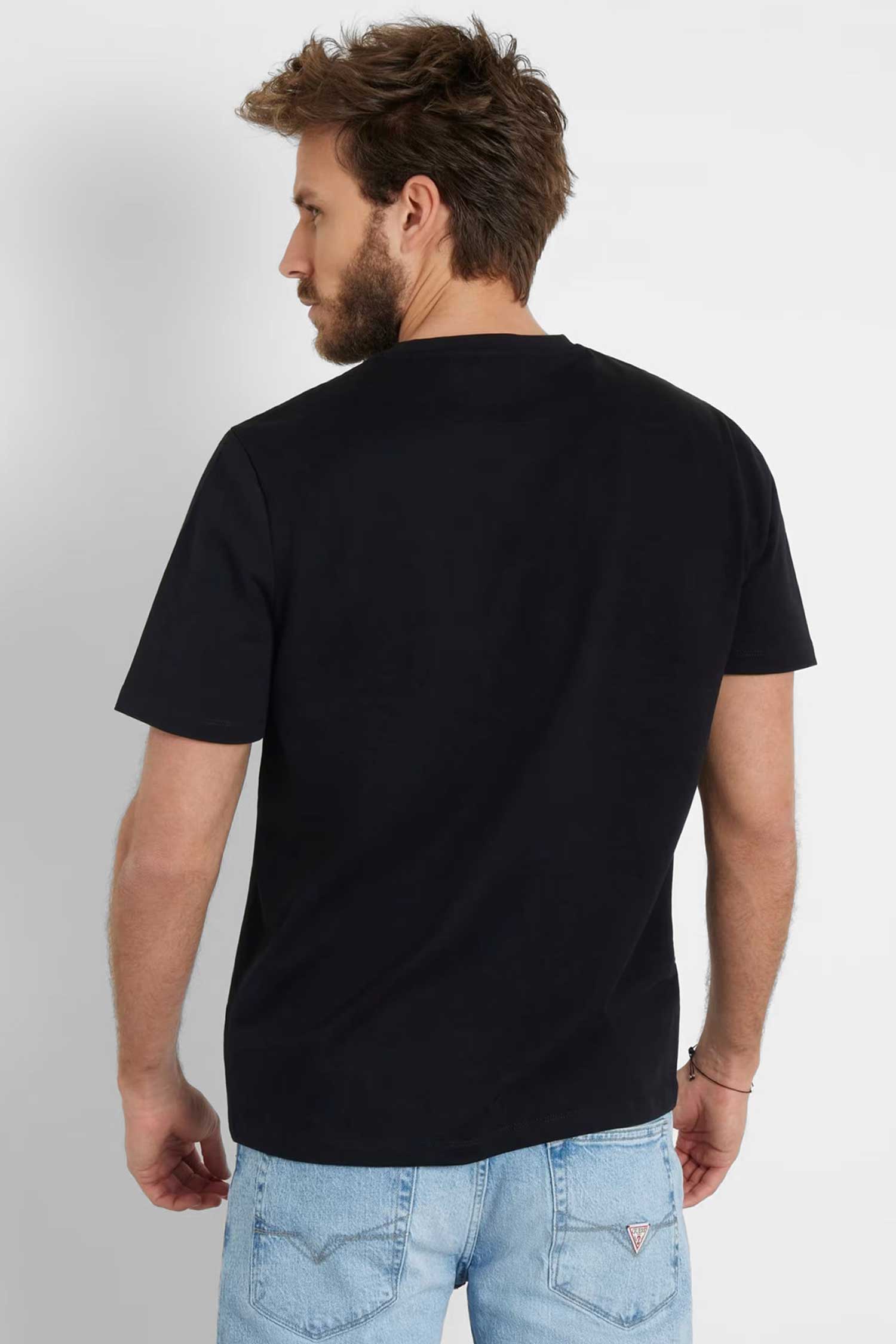 Мужская черная футболка Guess M4YI0A.KCCM1;JBLK