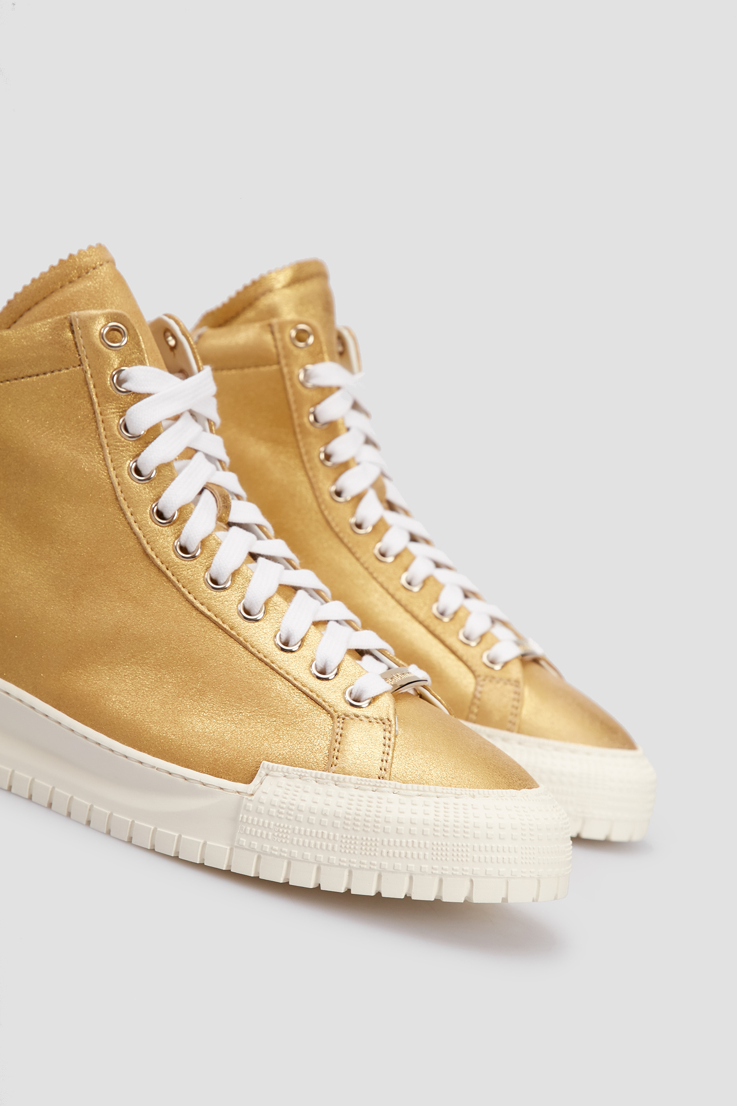 Женские золотистые кожаные хайтопы BALDININI D2D251POPY;8540