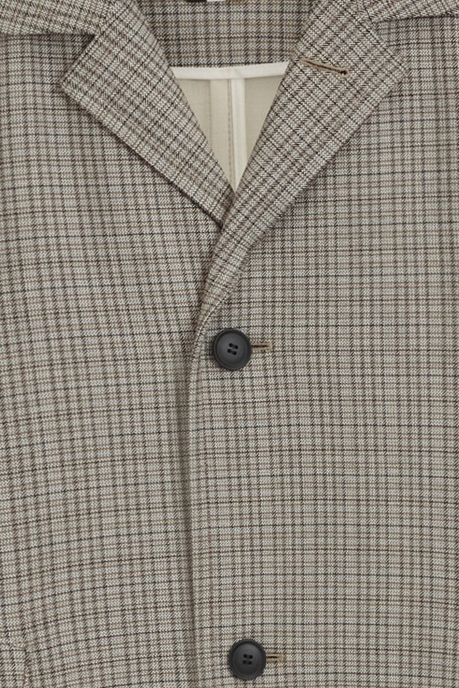 Чоловіче бежеве картате пальто BOSS 50546039;260