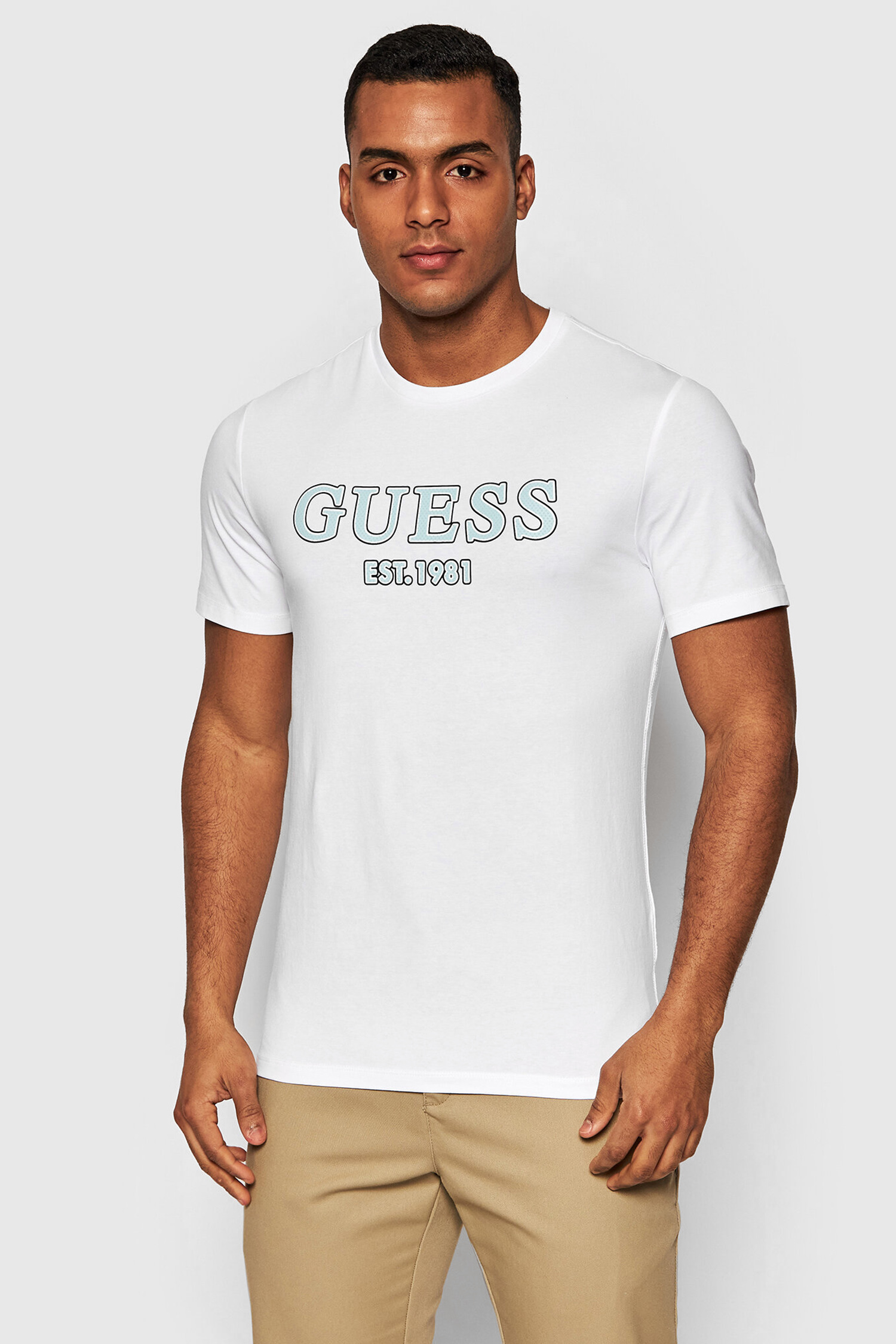 Мужская белая футболка Guess M2GI21.J1311;G011