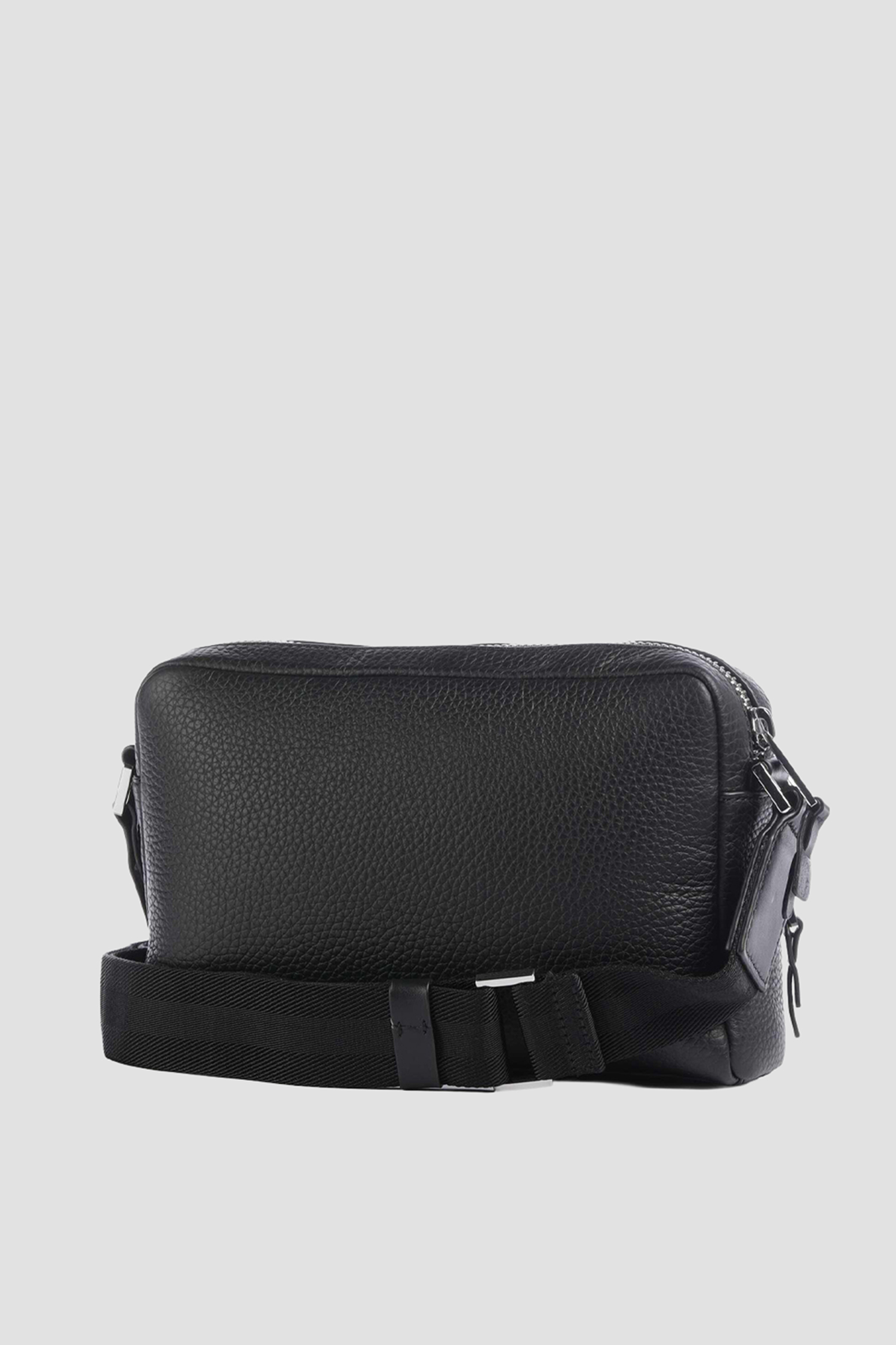 Мужская черная кожаная сумка BOSS 50552440;001