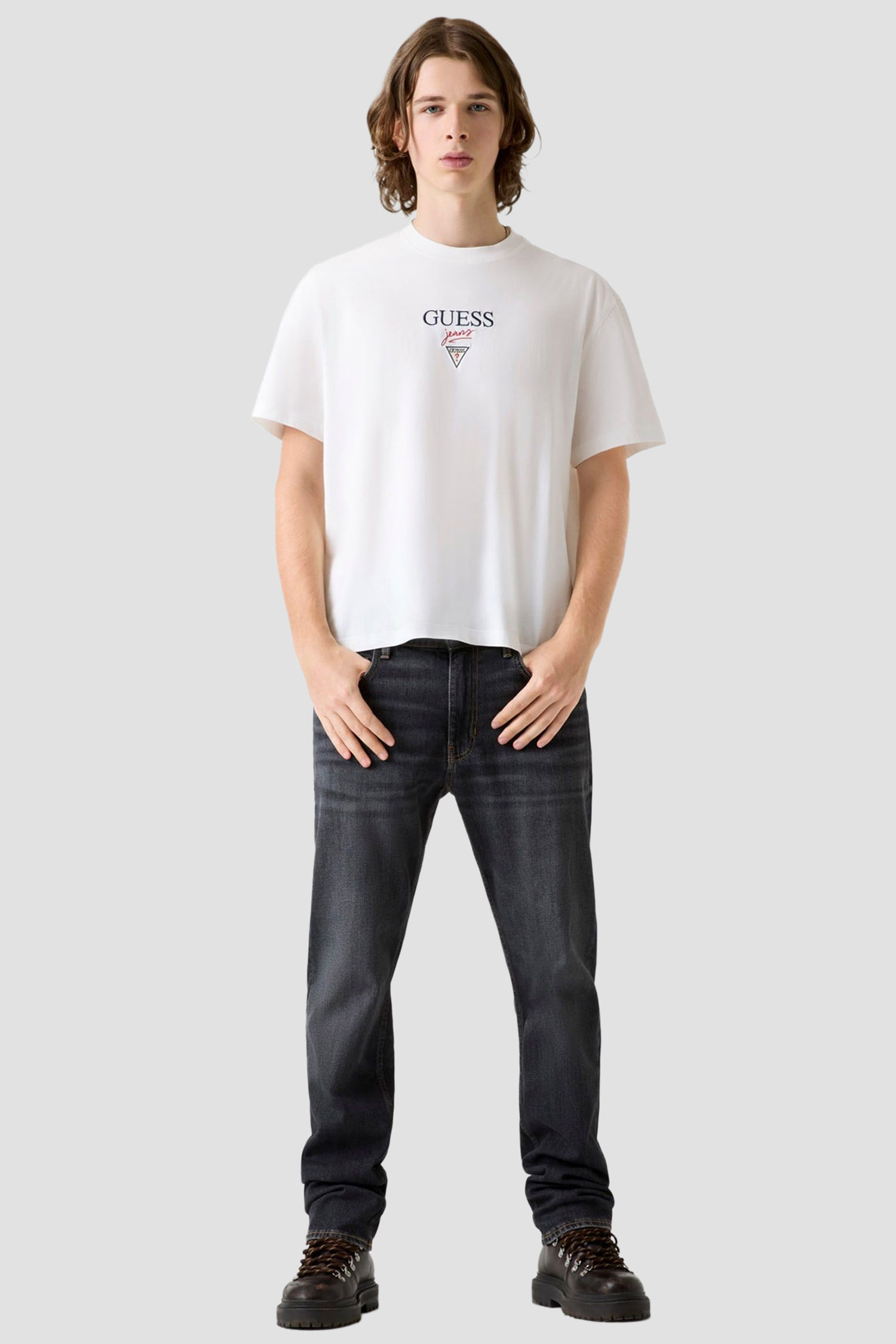 Чоловіча біла футболка Guess Jeans M6RI45.K8HM0;G046