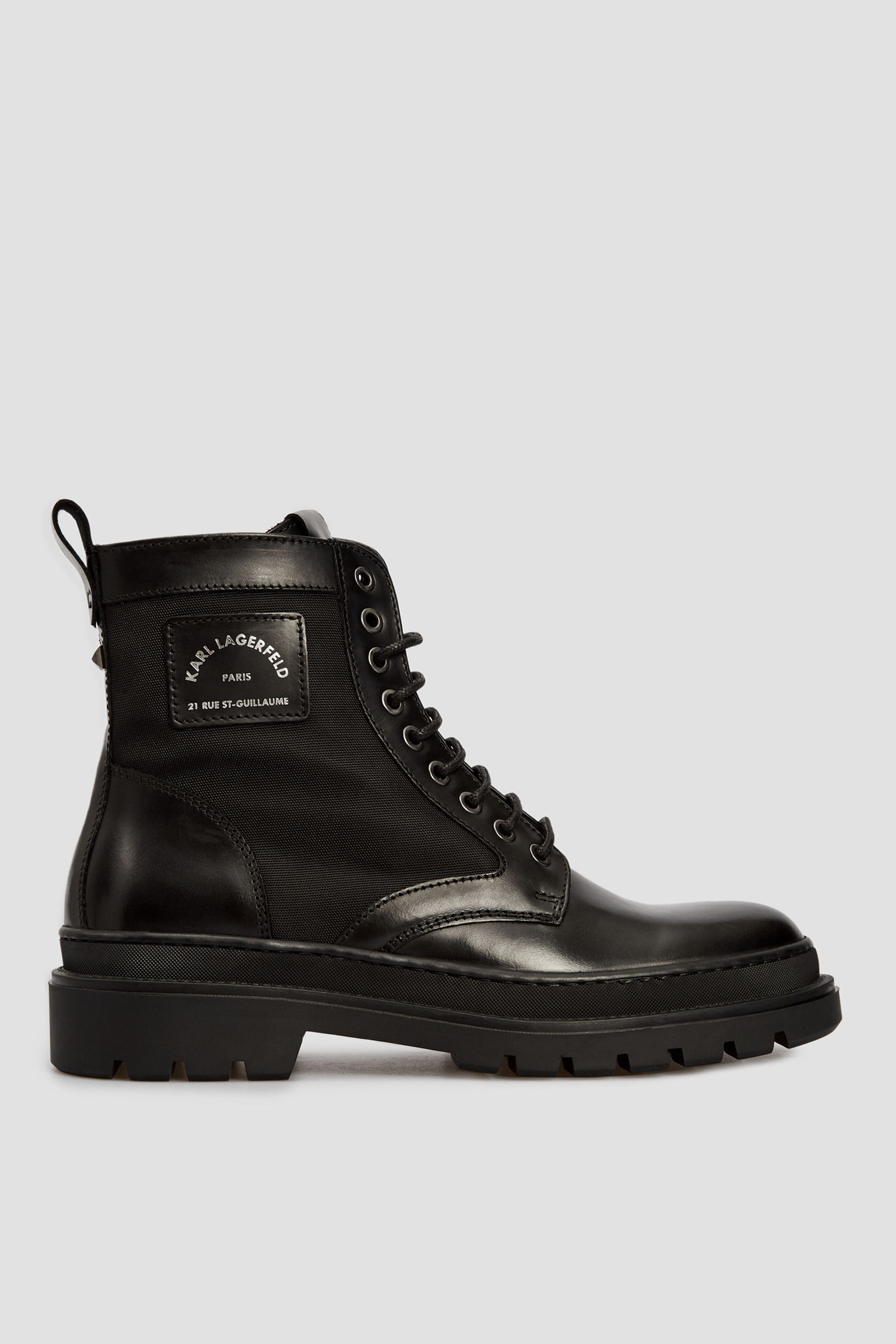 Чоловічі чорні шкіряні черевики Karl Lagerfeld 512480.855002;990