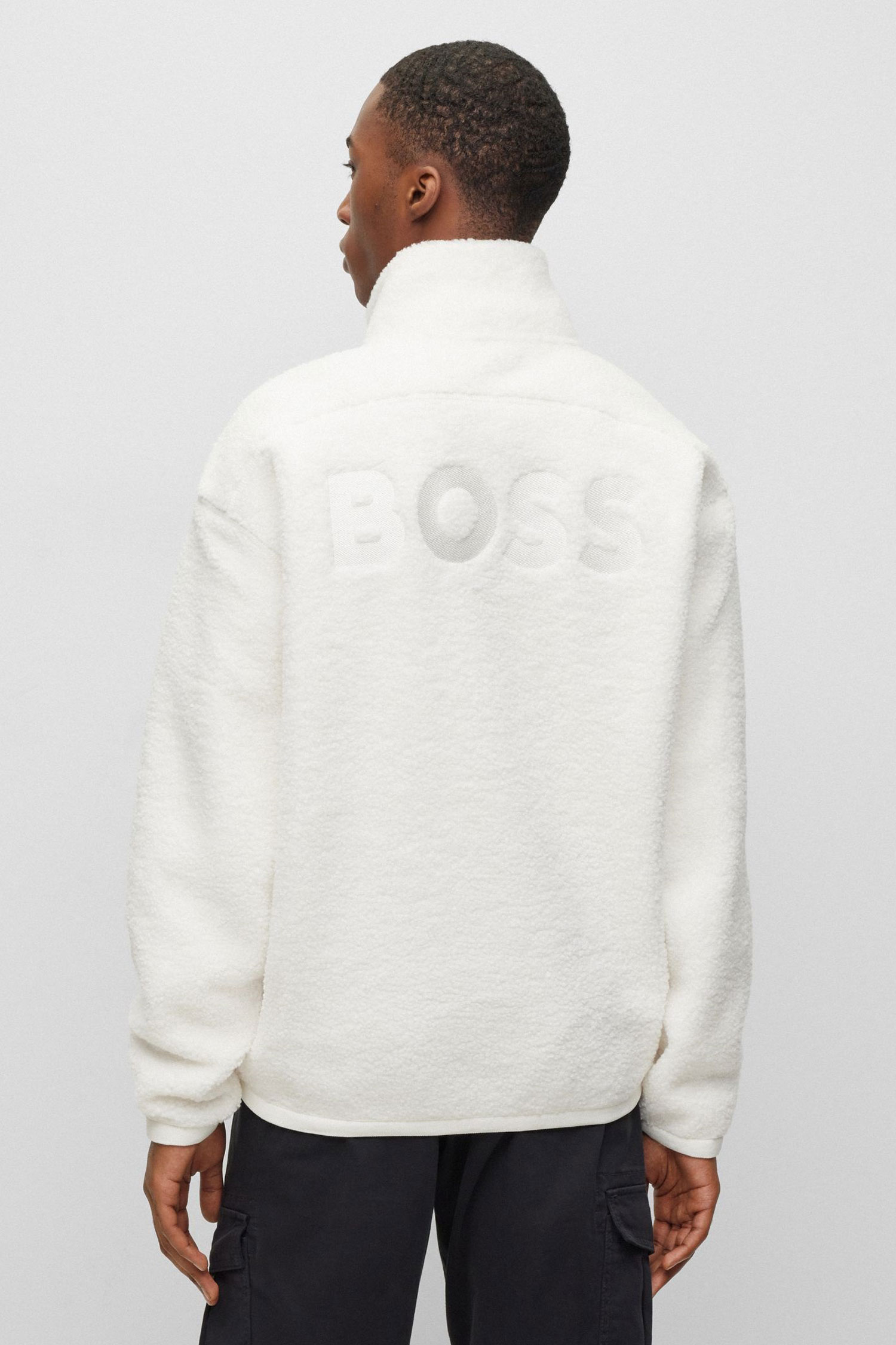 Мужской белый кардиган BOSS 50498855;106