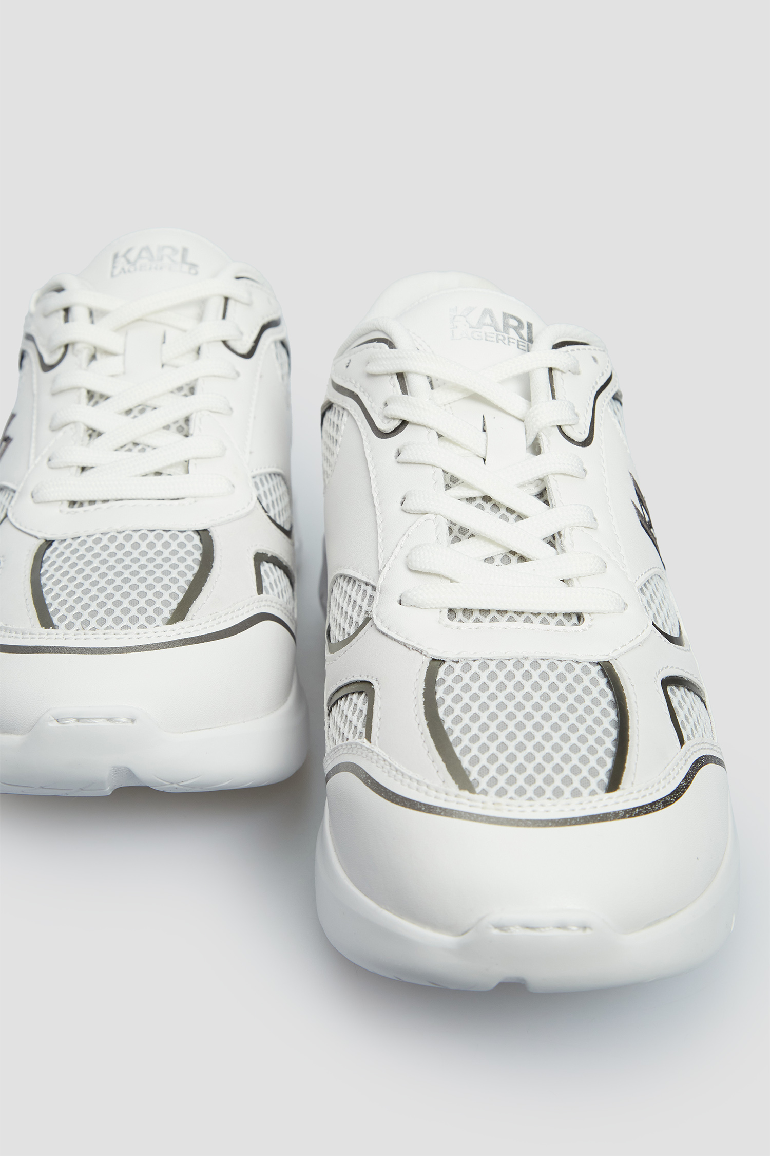 Мужские белые кожаные кроссовки Karl Lagerfeld 541475.855022;10