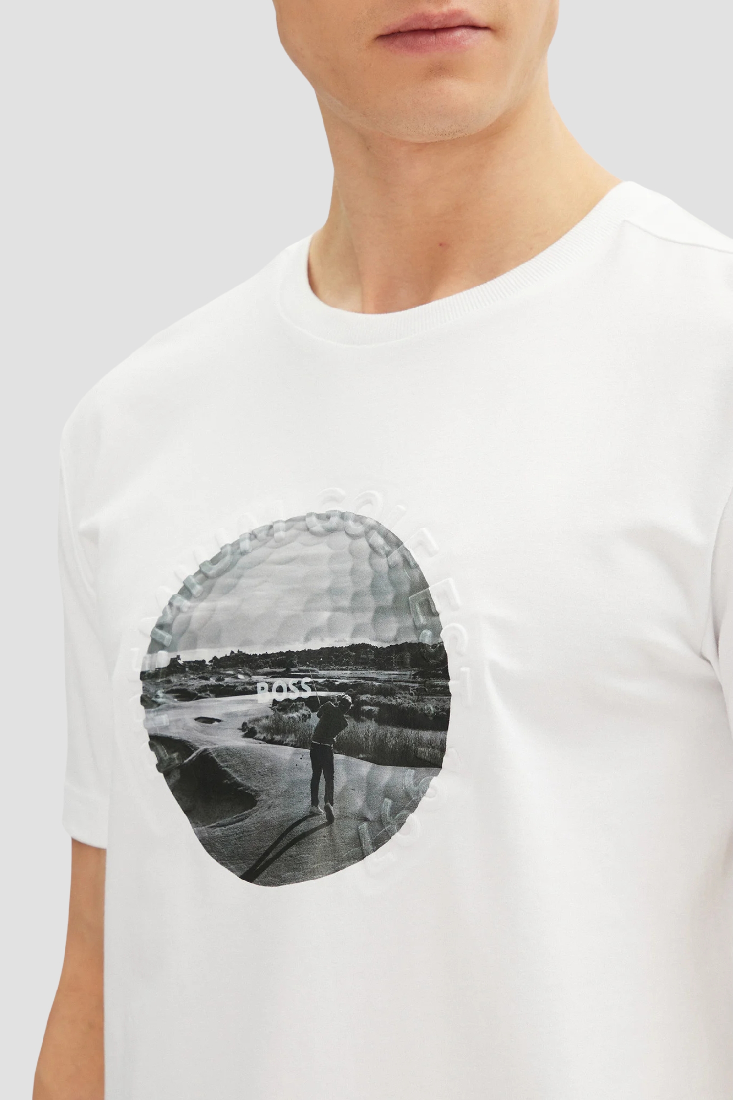 Мужская белая футболка BOSS 50537847;100