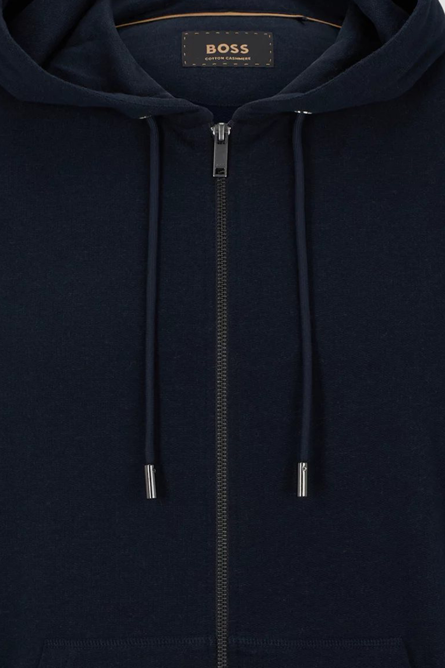 Мужская темно-синяя кофта на молнии BOSS 50497666;404