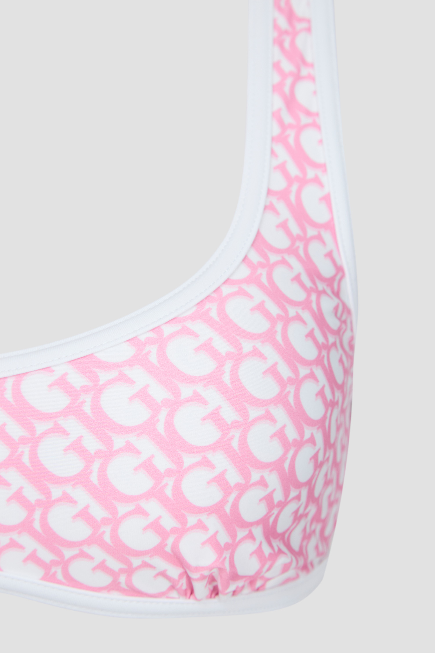 Жіночий рожевий ліф від купальника з візерунком Guess E4GJ33.MC04R;P6AR