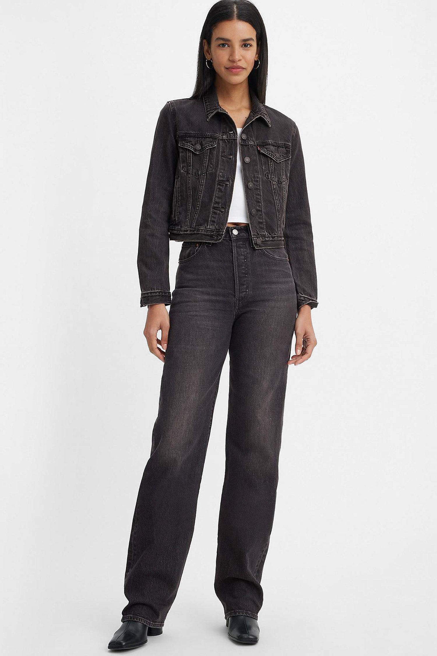 Женские черные джинсы Ribcage Full Length Levi’s® 79078;0011