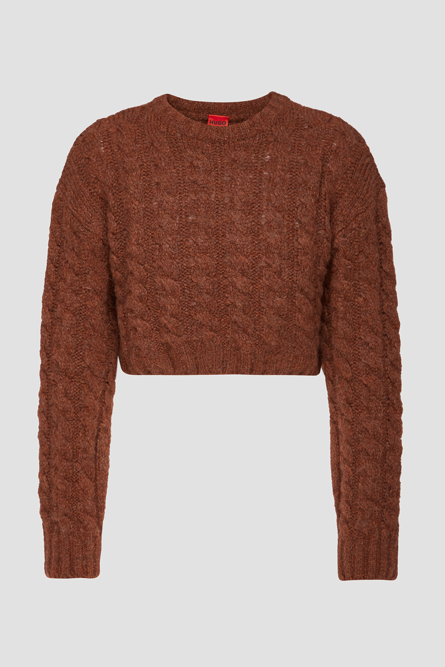 Жіночий коричневий вовняний светр HUGO 50500803;244