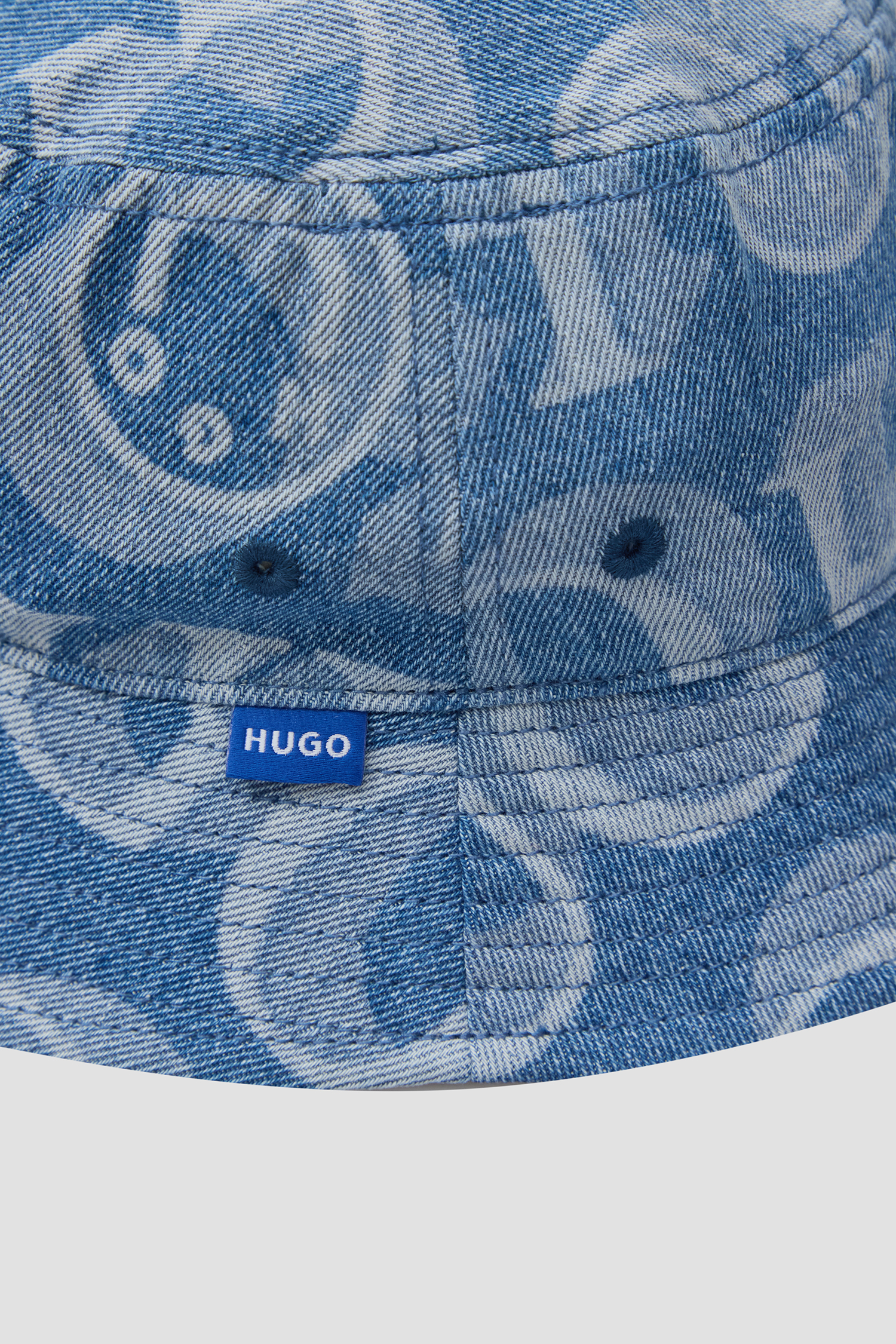 Жіноча блакитна джинсова панама з візерунком HUGO BLUE 50535392;406