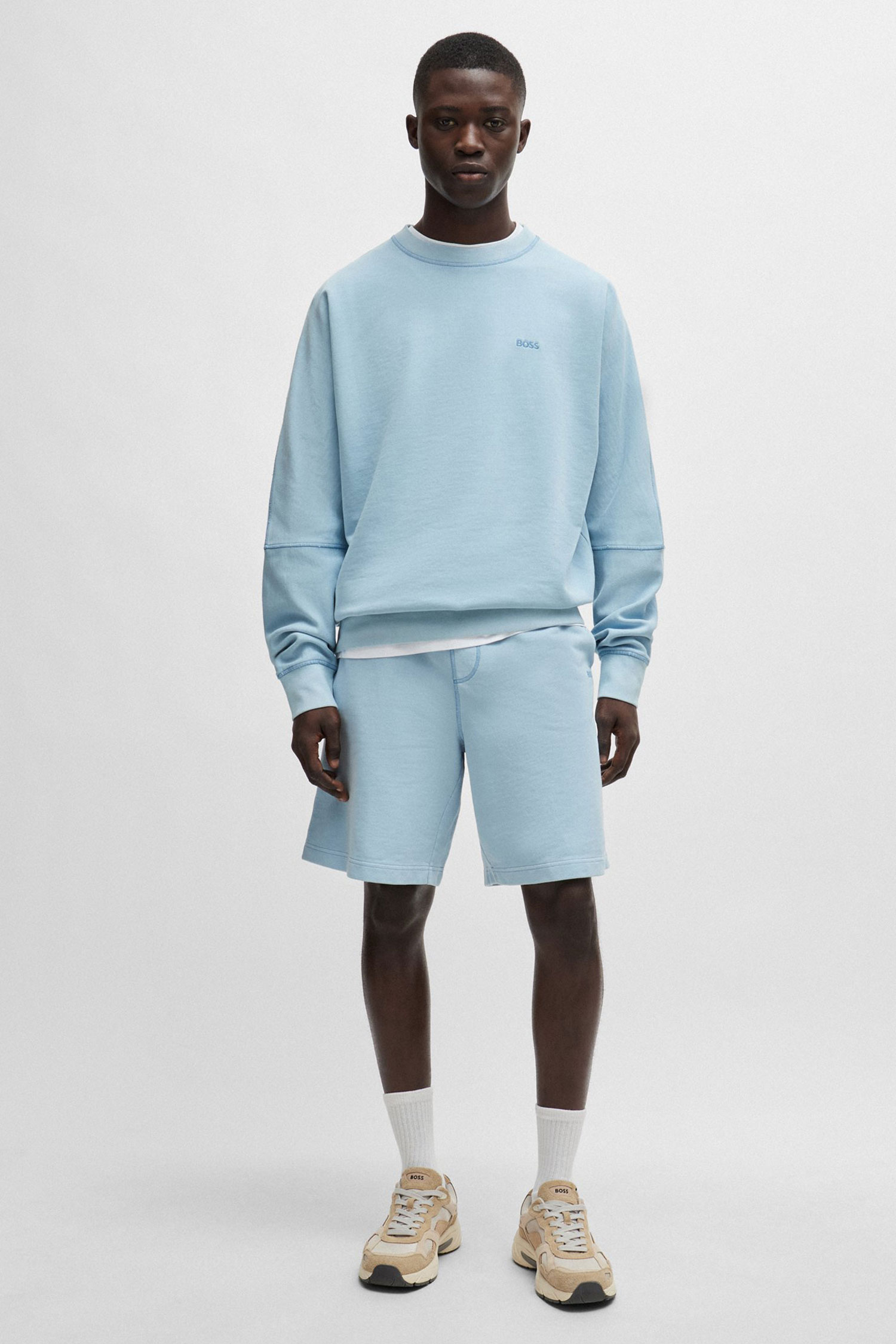 Мужские голубые шорты BOSS 50516906;473