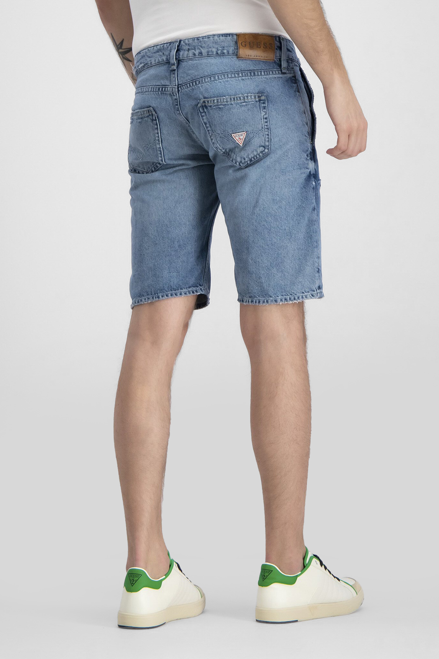 Мужские синие джинсовые шорты Guess M92D04.D3I81;LNNX