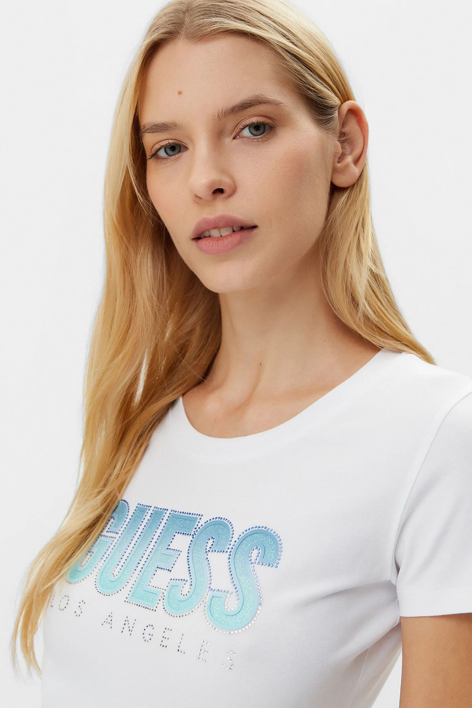 Жіноча біла футболка Guess W5GI14.J1314;G011
