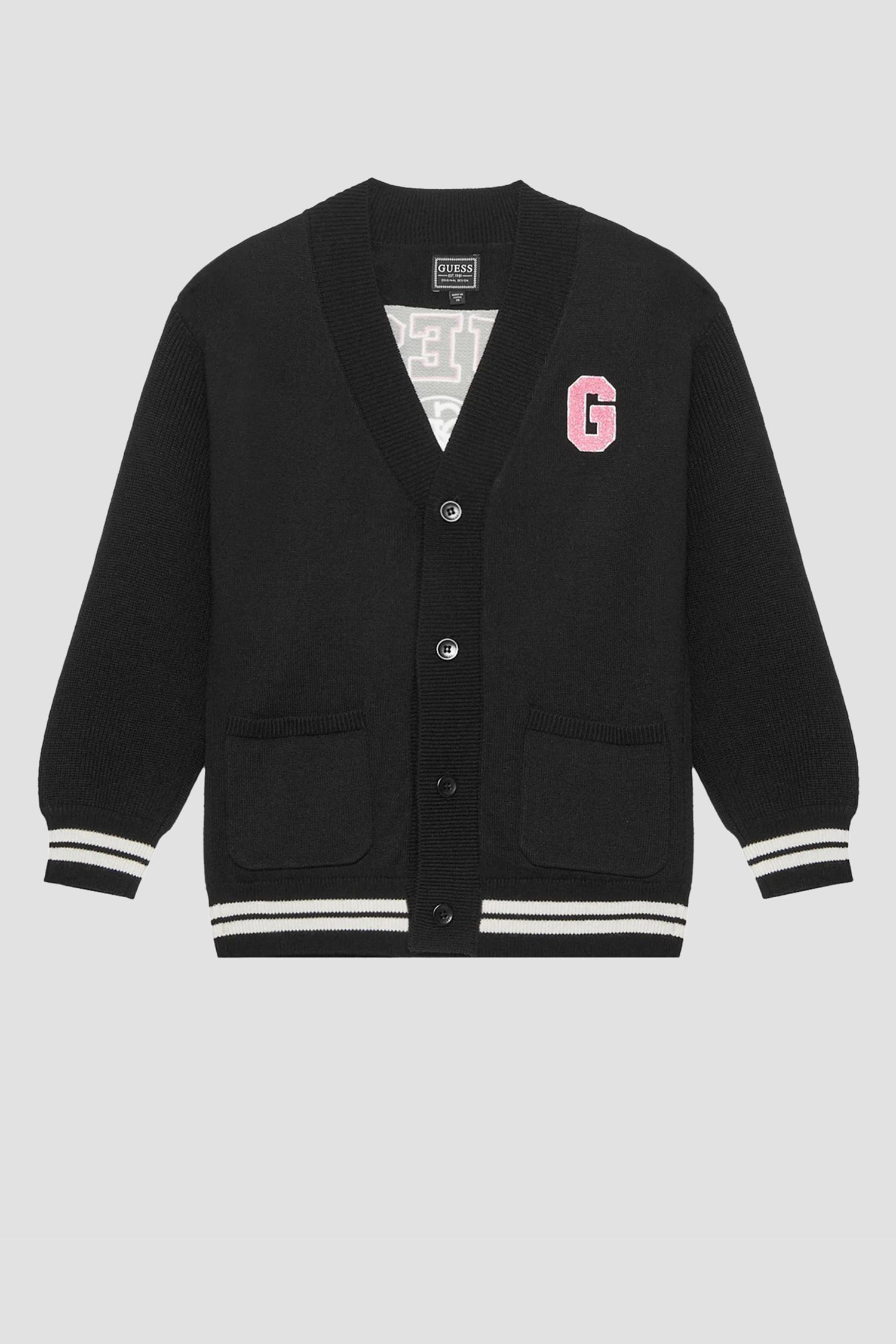Дитячий чорний кардиган Guess Kids J5YR11.Z3OF0;JBLK