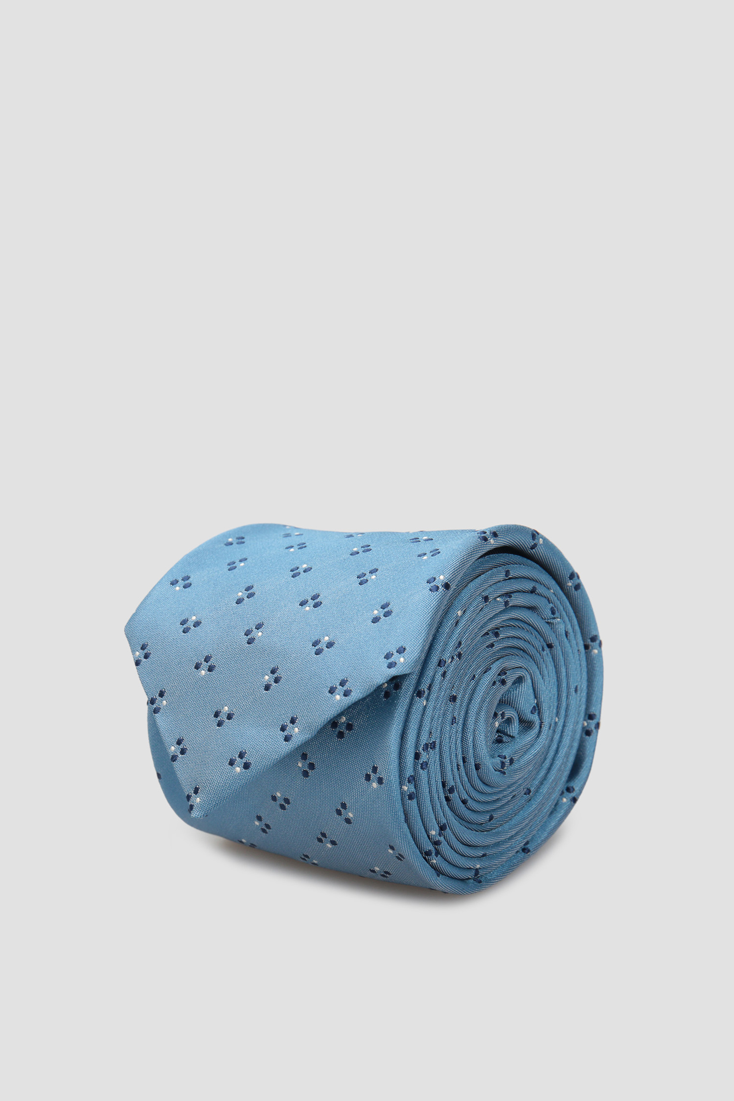 Мужской голубой шелковый галстук BOSS 50433584;449
