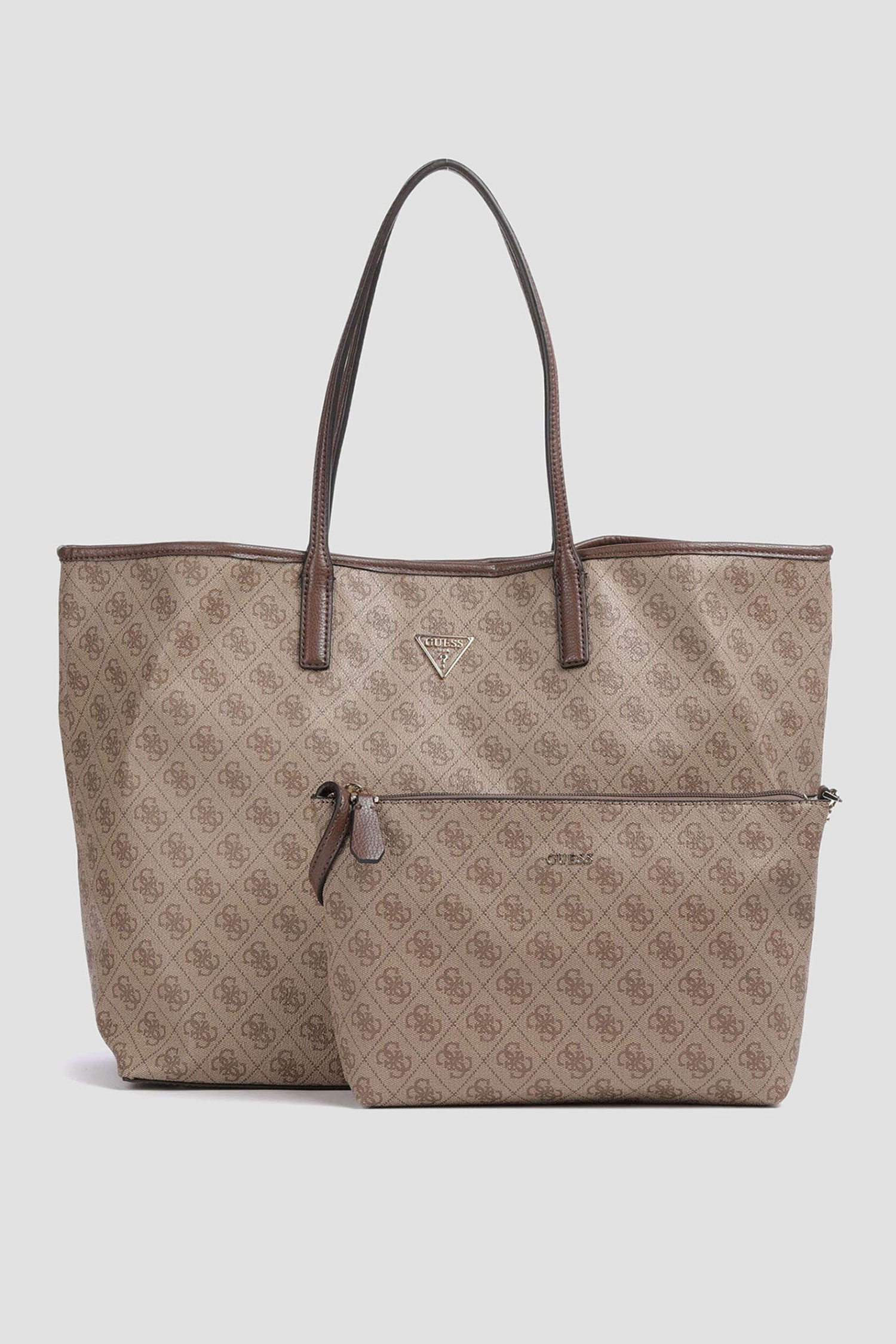 Женская коричневая сумка с узором Guess HWESG9.51429;LGW
