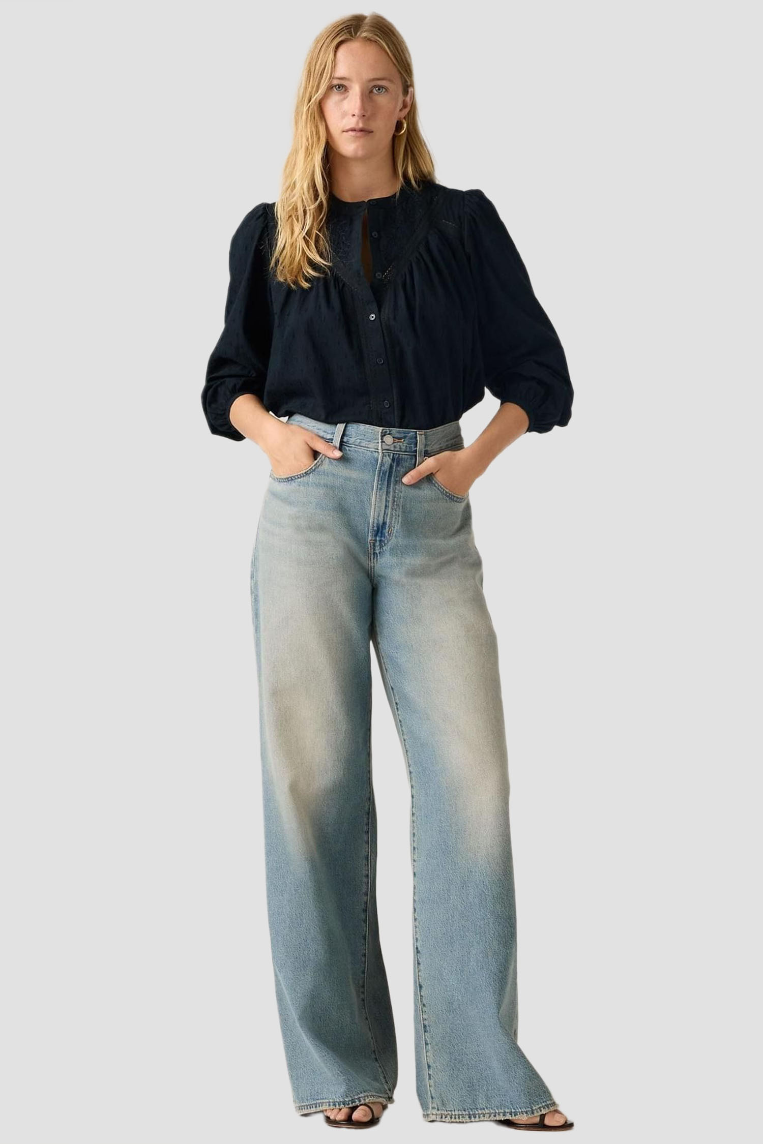 Жіночі блакитні джинси XL Straight Levi’s® A8701;0042