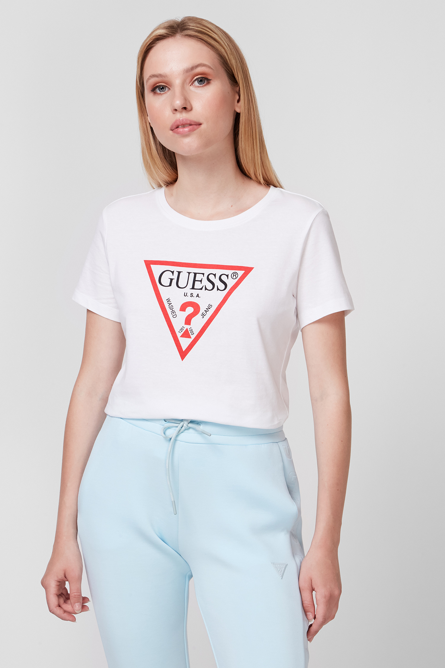 Женская белая футболка Guess W1YI1B.I3Z11;G011