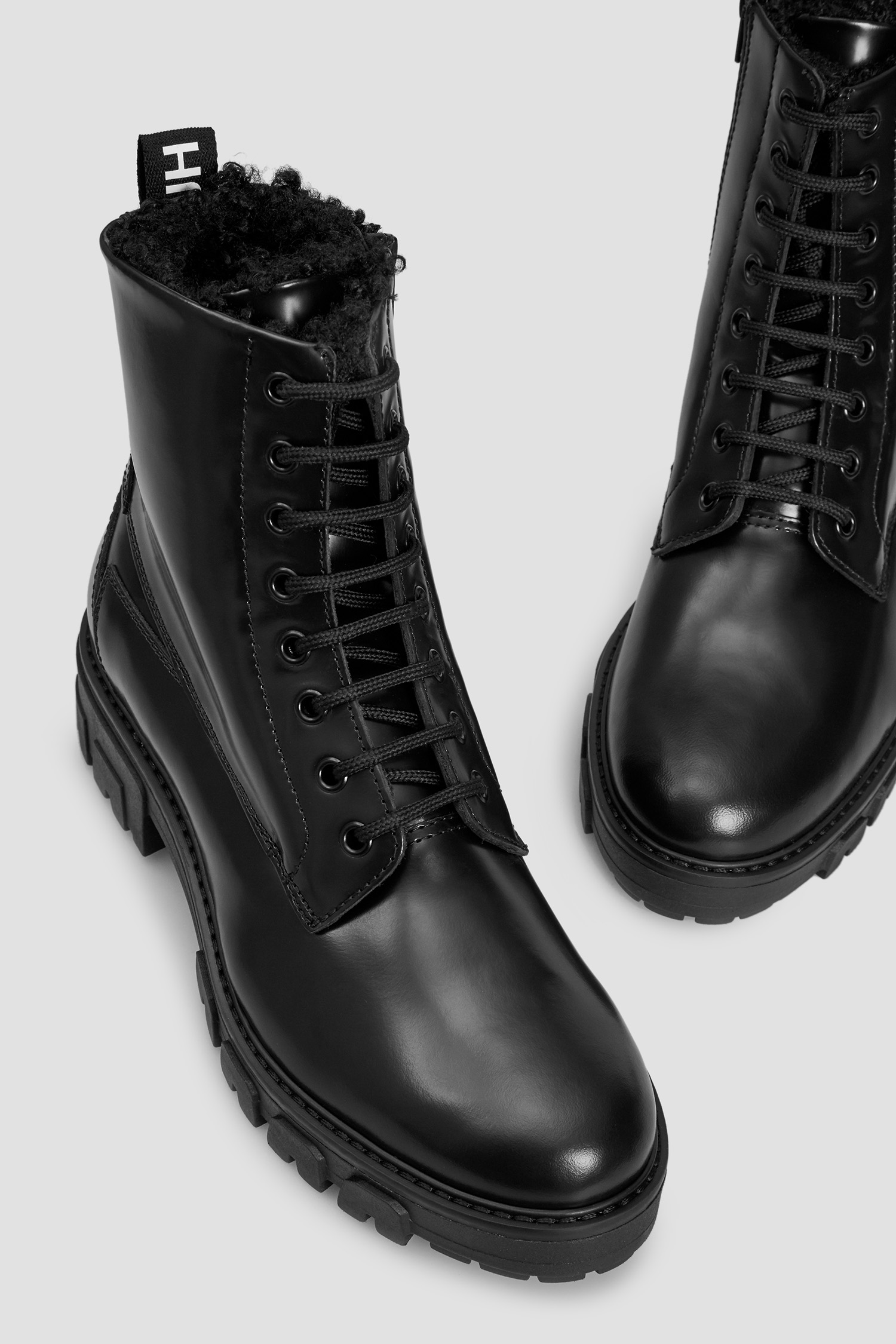 Жіночі чорні шкіряні черевики HUGO 50462051;001