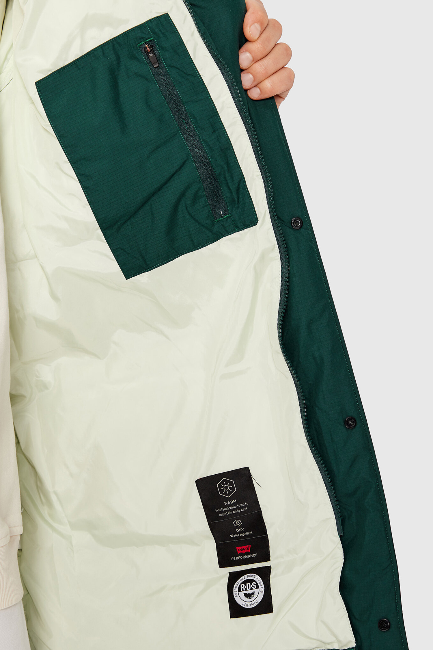 Мужской зеленый пуховик Levi’s® A0950;0005