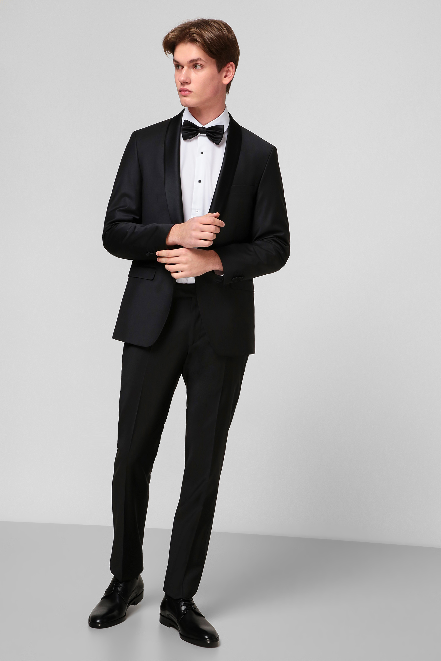 Черный шерстяной костюм для парней (пиджак, брюки) Karl Lagerfeld 500096.155225К;990