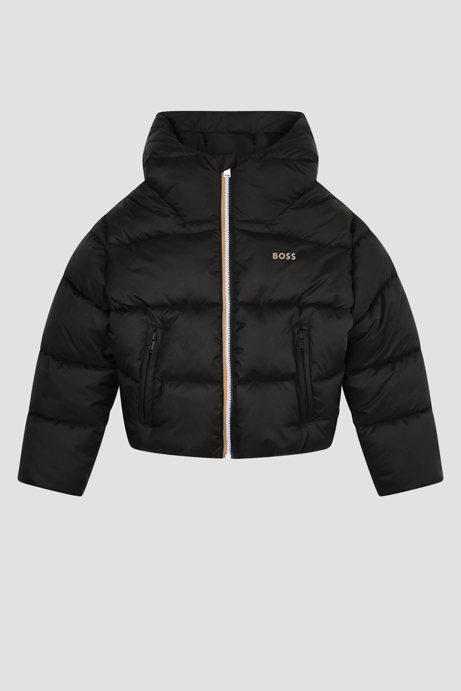 Детская черная куртка BOSS kids J16182;09B