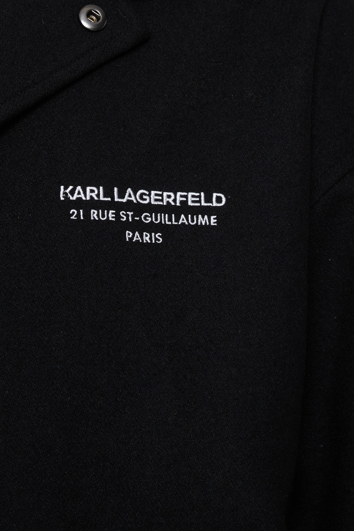 Мужская черная шерстяная куртка Karl Lagerfeld 553538.505006;991