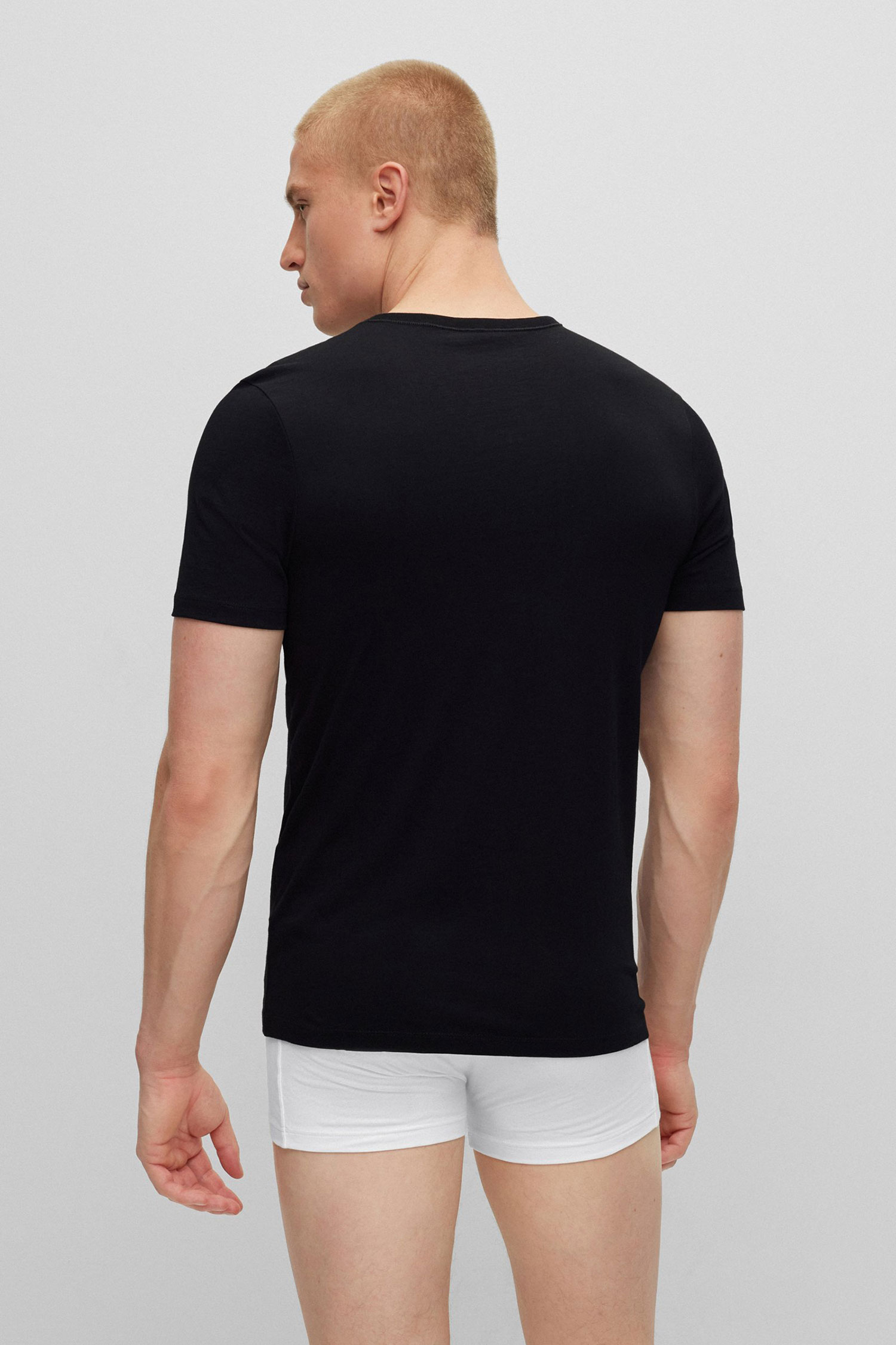 Мужская черная футболка (2 шт) BOSS 50475295;001