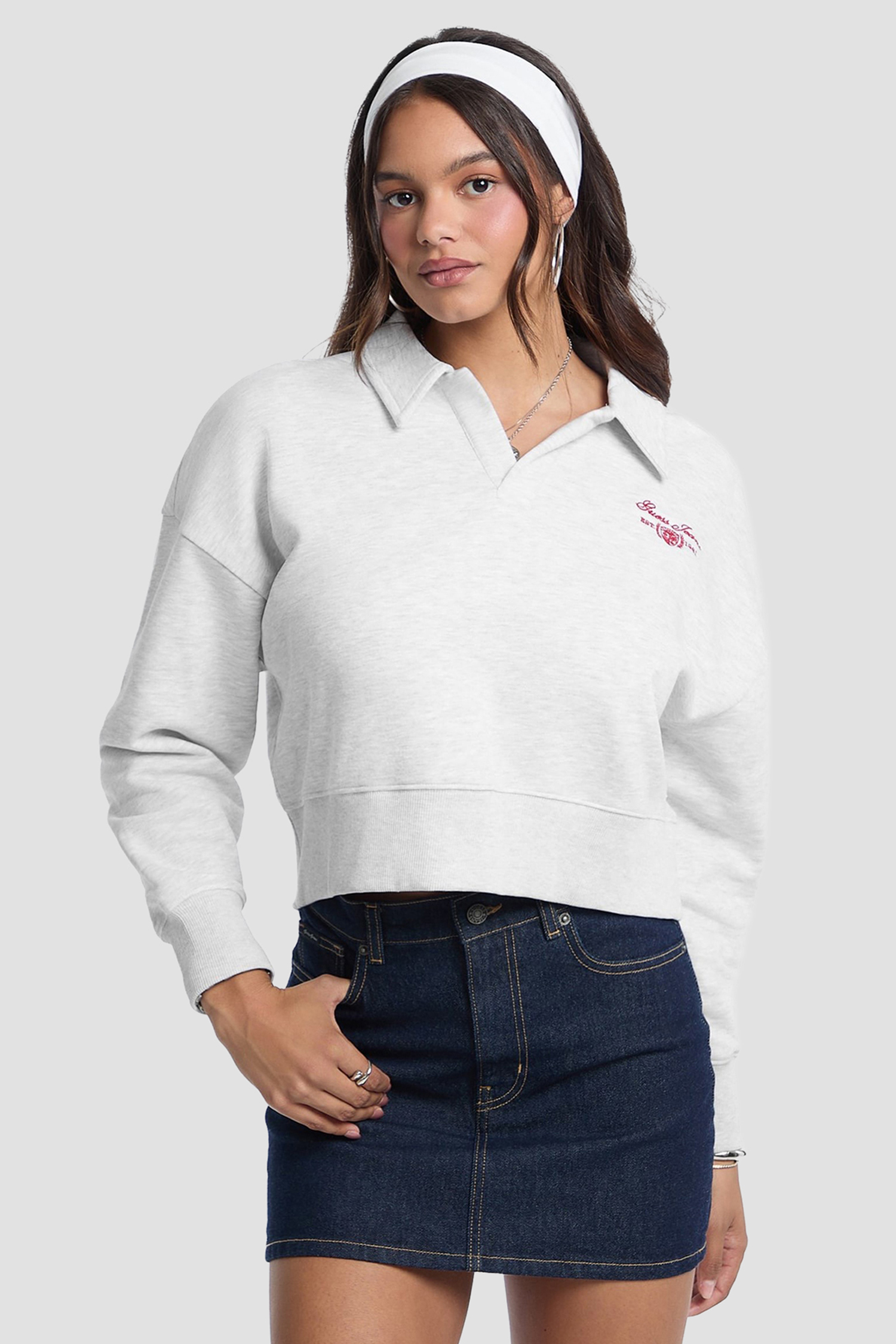 Жіноче сіре поло Guess Jeans W5BQ09.KC811;H91N