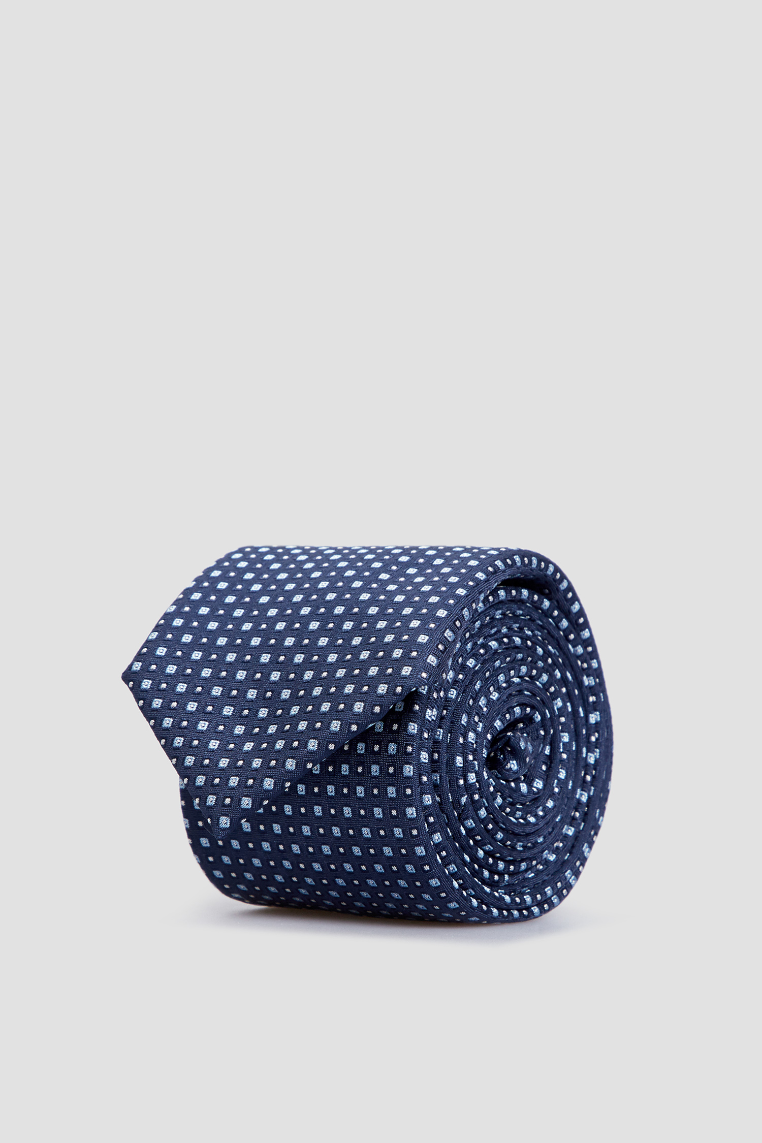 Мужской темно-синий шелковый галстук с узором BOSS 50494235;404